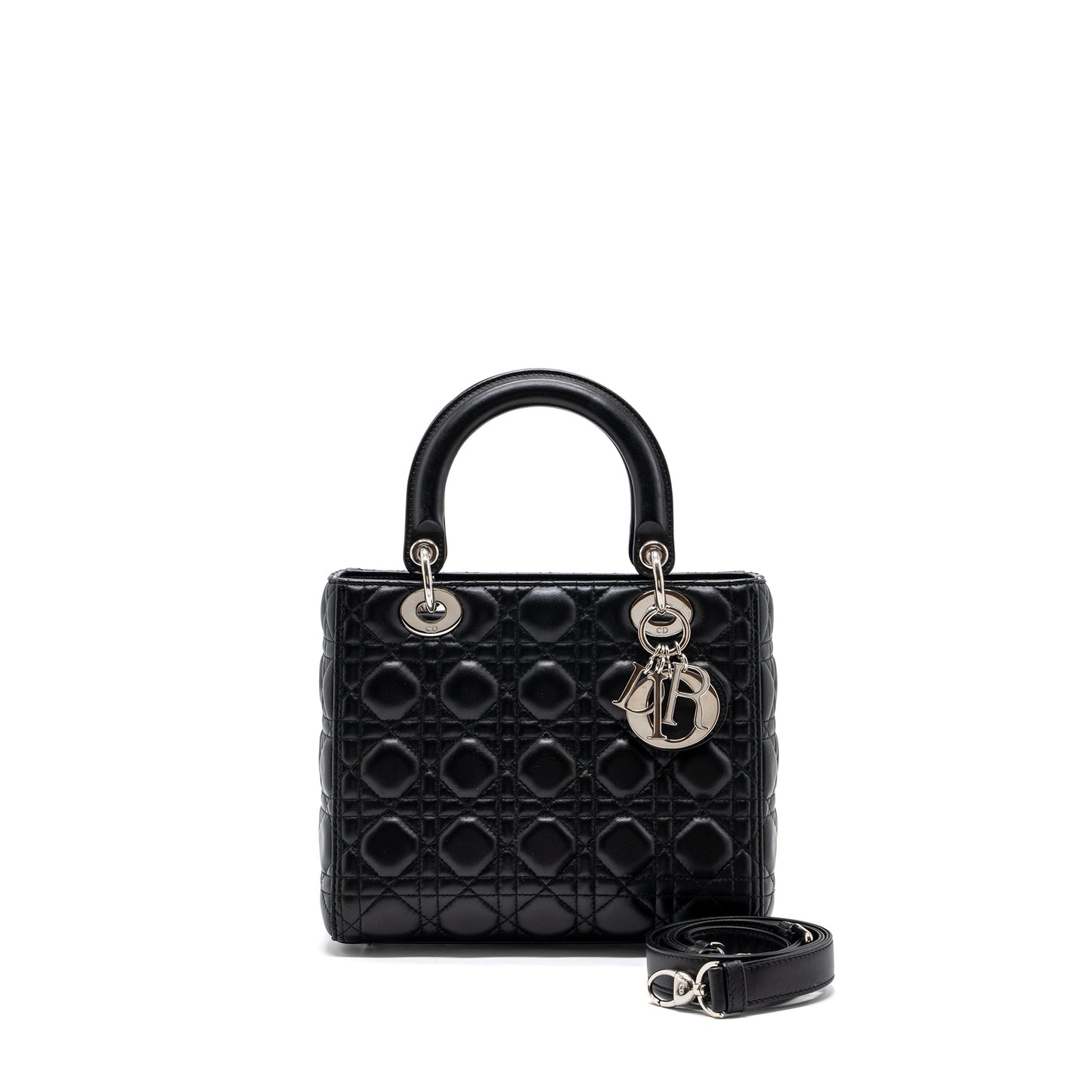 Luxury Dior medium lady Luxury Dior lambskin Black SHW
