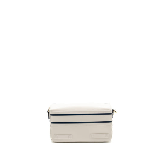 Luxury Dior Small Luxury Diorcamp Bag Calfskin White LGHW