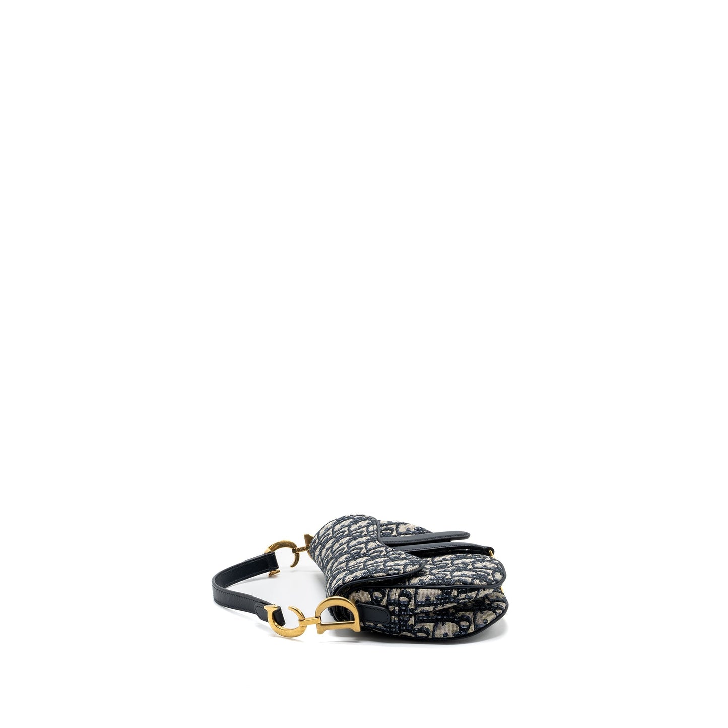 Luxury Dior Mini Saddle Bag Blue Oblique Jacquard GHW