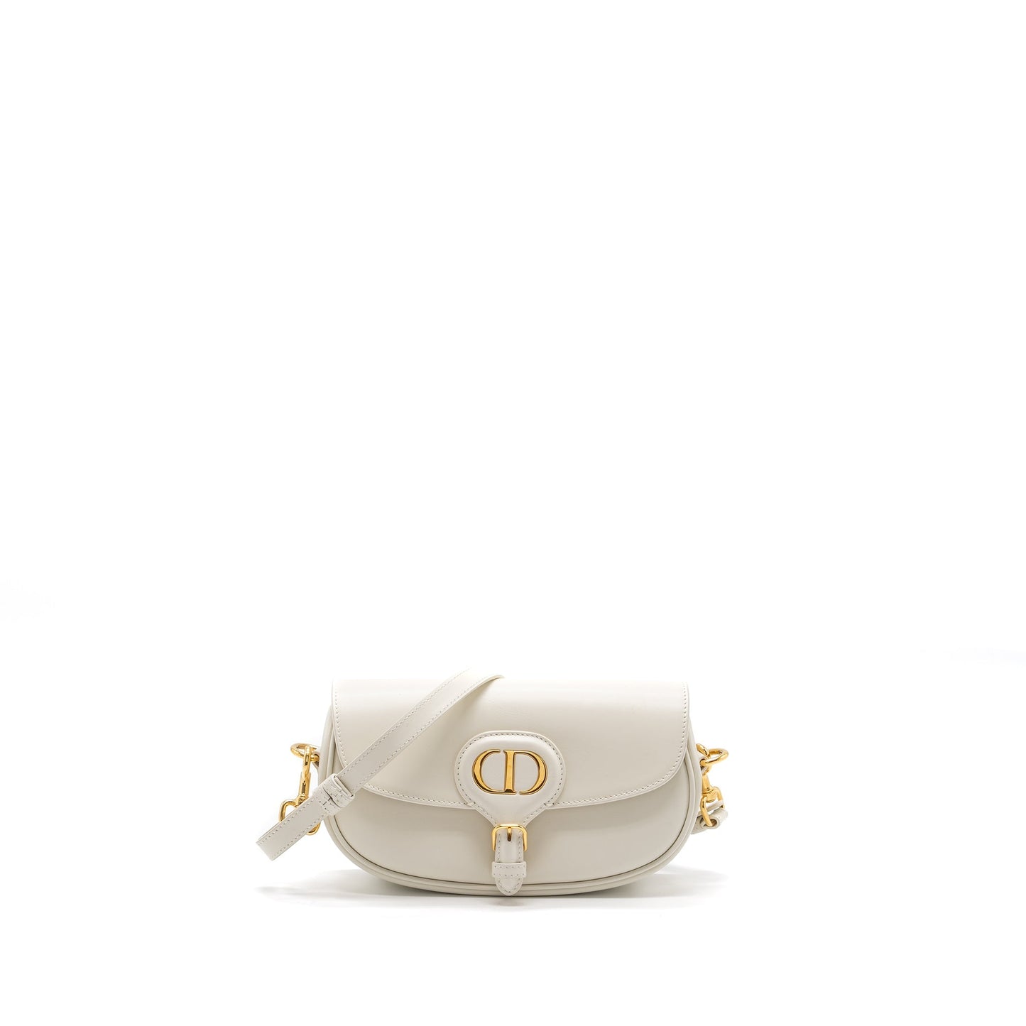 Luxury Dior Bobby East-West Bag Box Calfskin White GHW