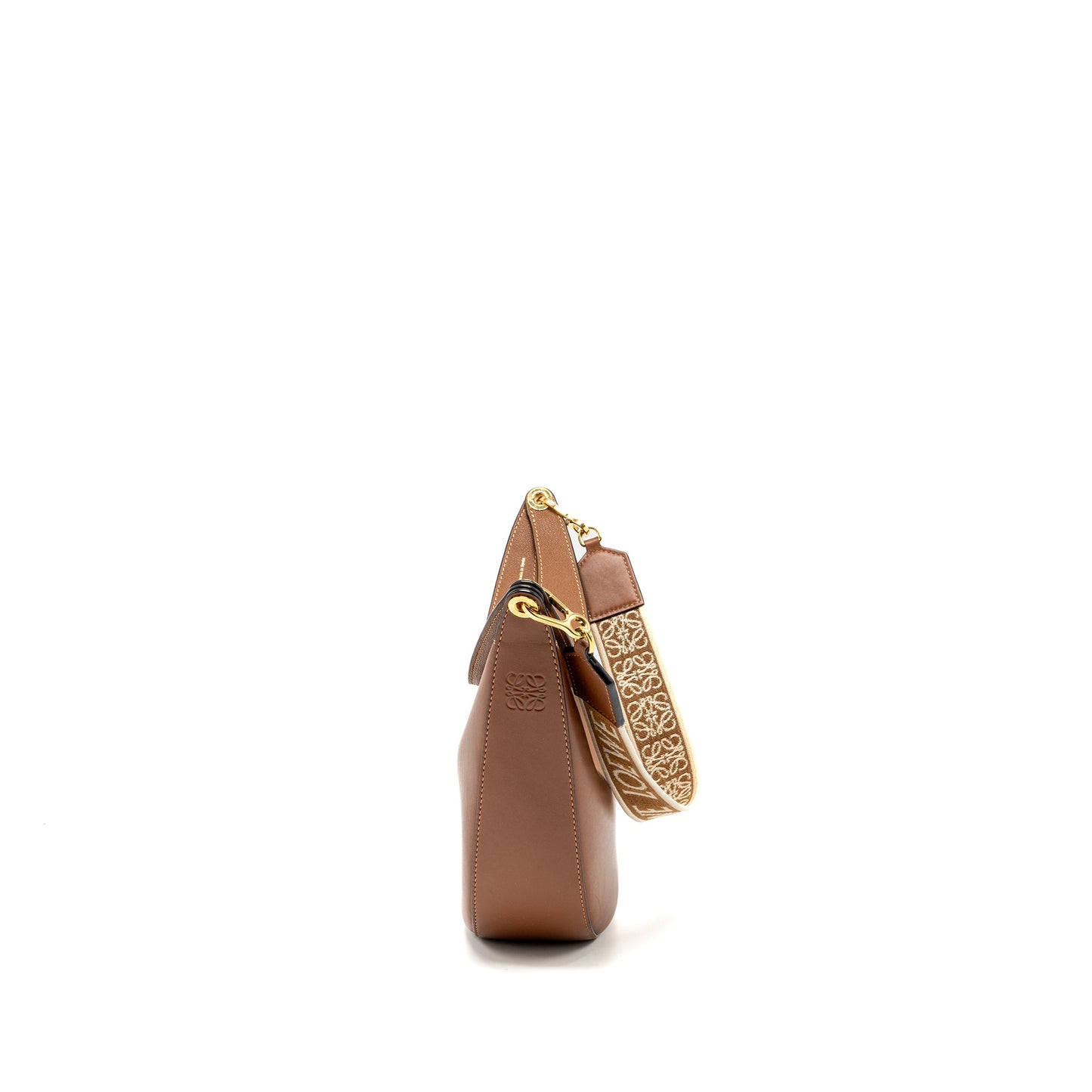 LOEWE Small Luna Bag Calfskin Pecan GHW