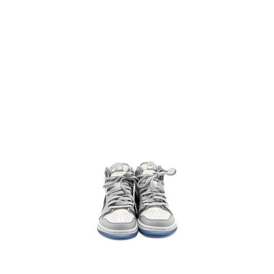 Luxury Dior x Air Jordan 1 Retro Size US 3.5 High Sneakers Grey/White