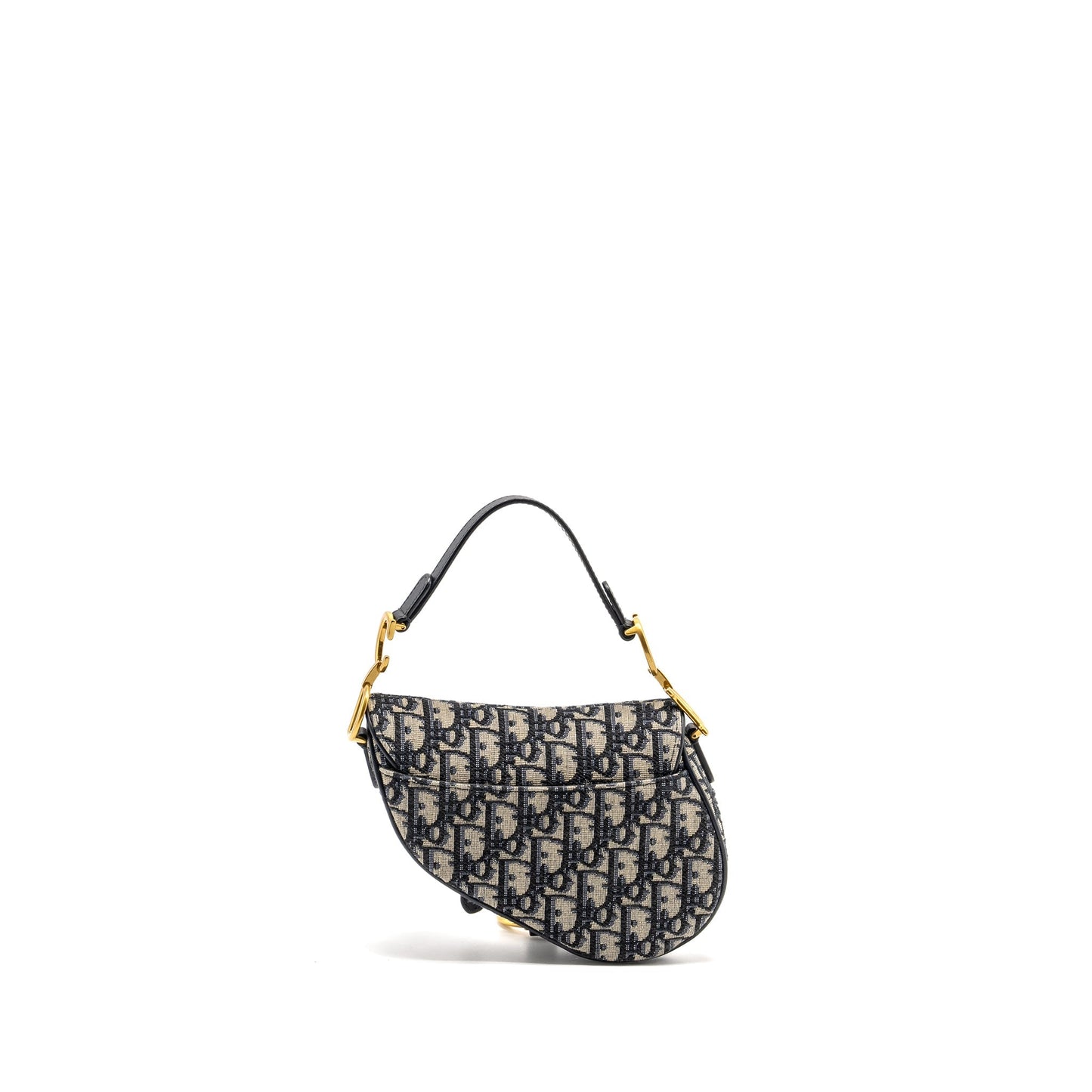 Luxury Dior Mini Saddle Bag Oblique Jacquard Blue GHW