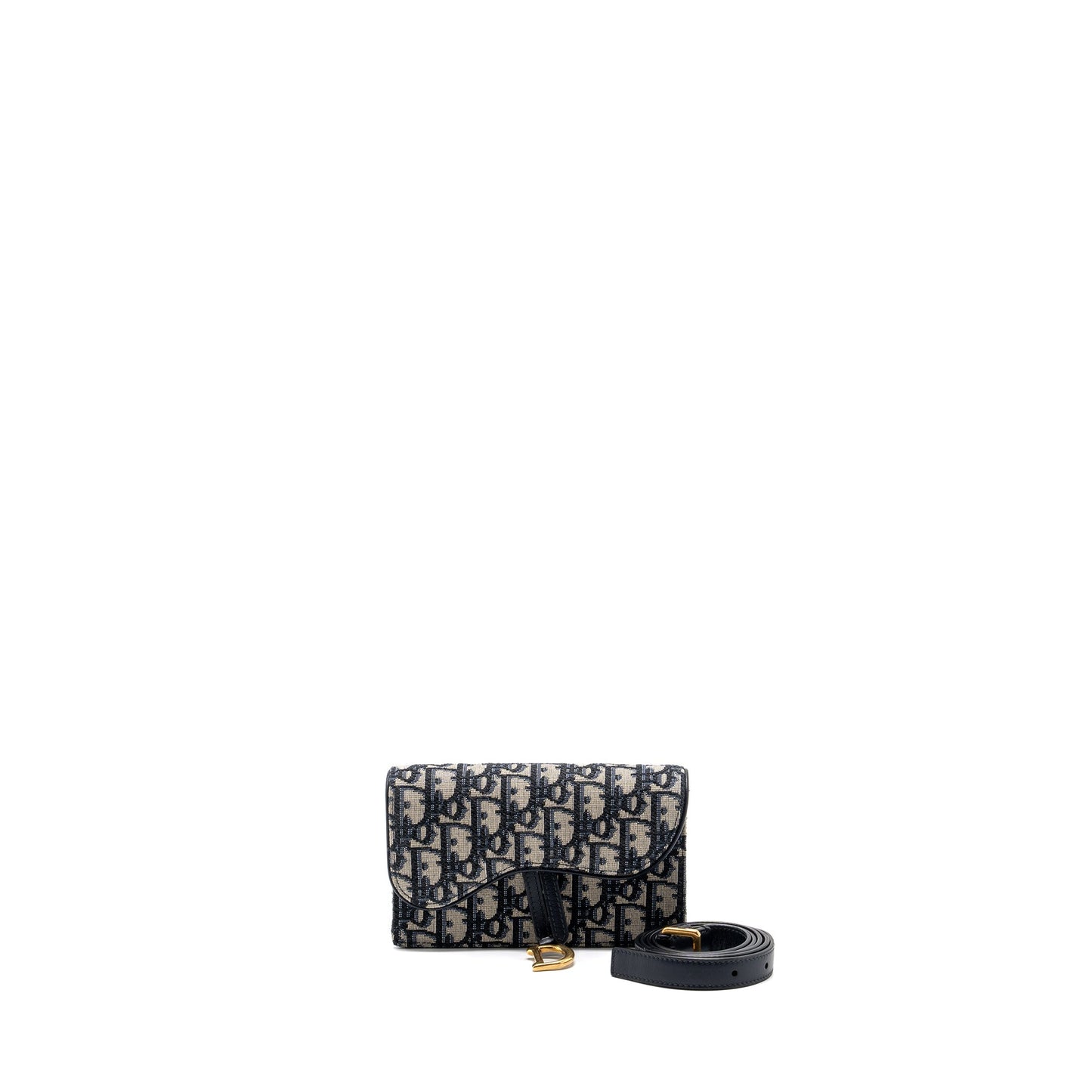 Luxury Dior saddle belt pouch Luxury Dior oblique jacquard blue GHW