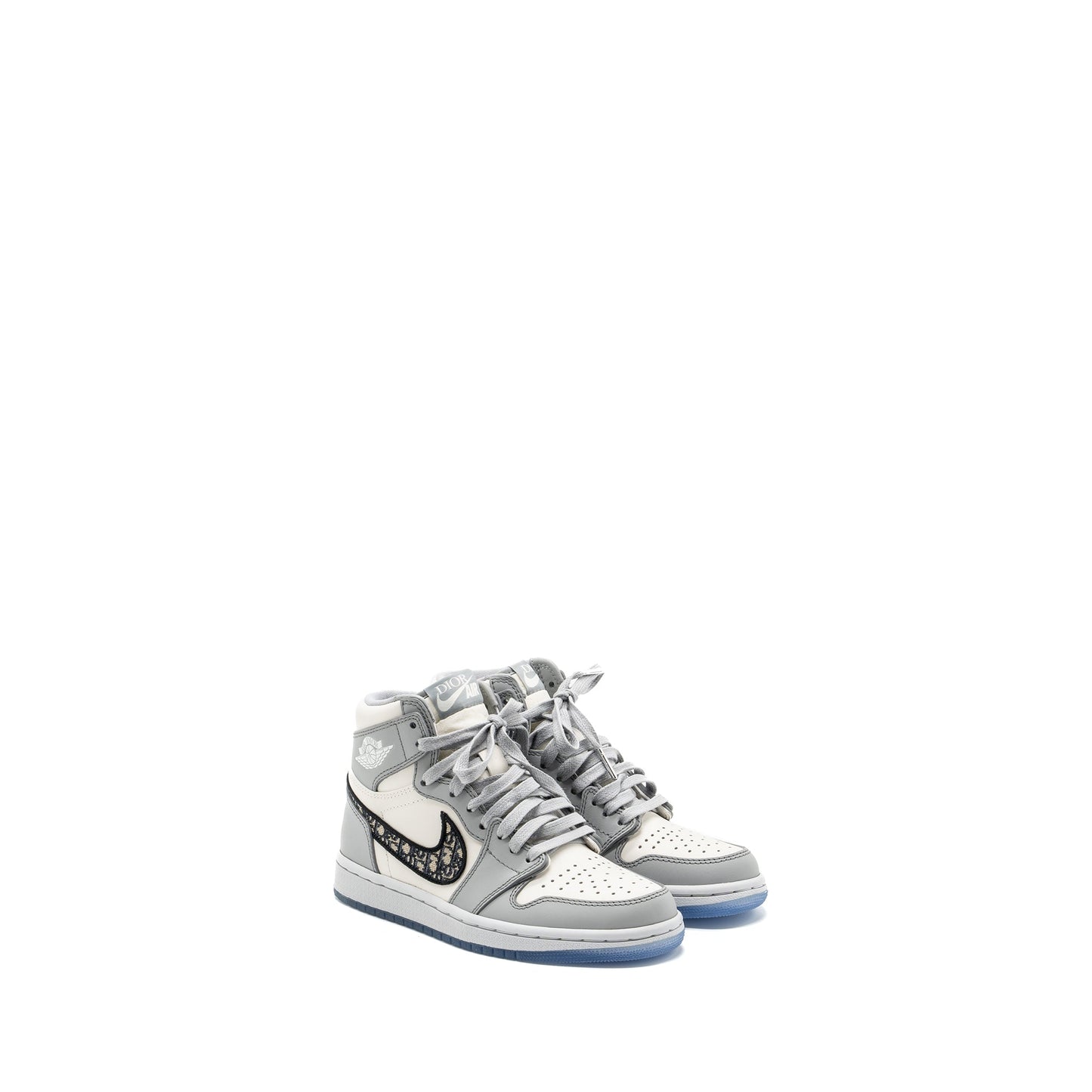 Luxury Dior x Air Jordan 1 Retro Size US 3.5 High Sneakers Grey/White