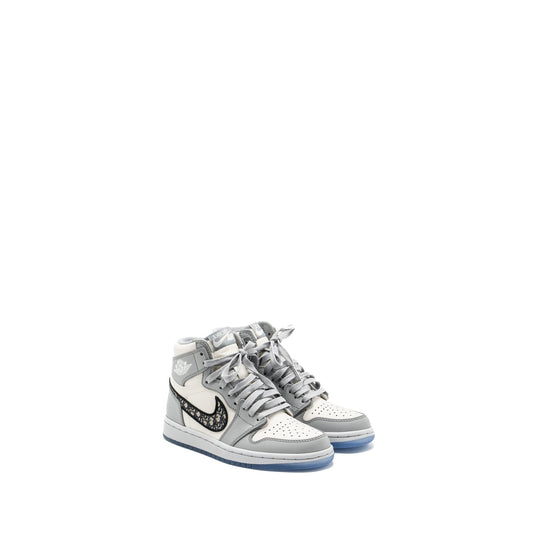Luxury Dior x Air Jordan 1 Retro Size US 3.5 High Sneakers Grey/White