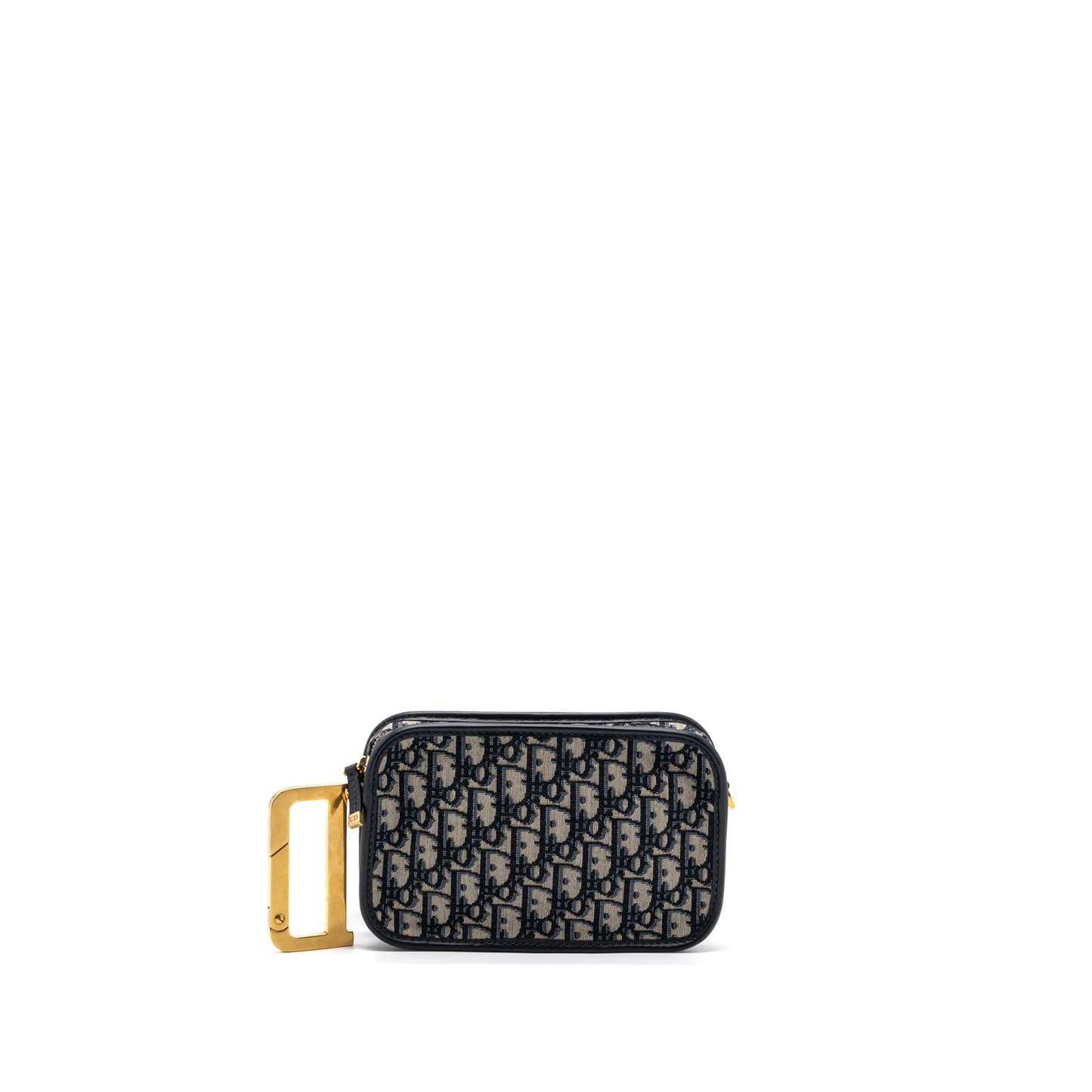 Luxury Dior Luxury Diorquake Pouch with Clutch OBLIQUE JACQUARD CANVAS BLUE GHW