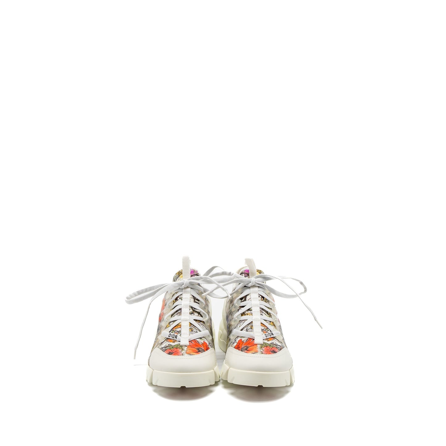 Luxury Dior Size 36 D-Connect Sneaker Flower Printed Fabric Multicolour