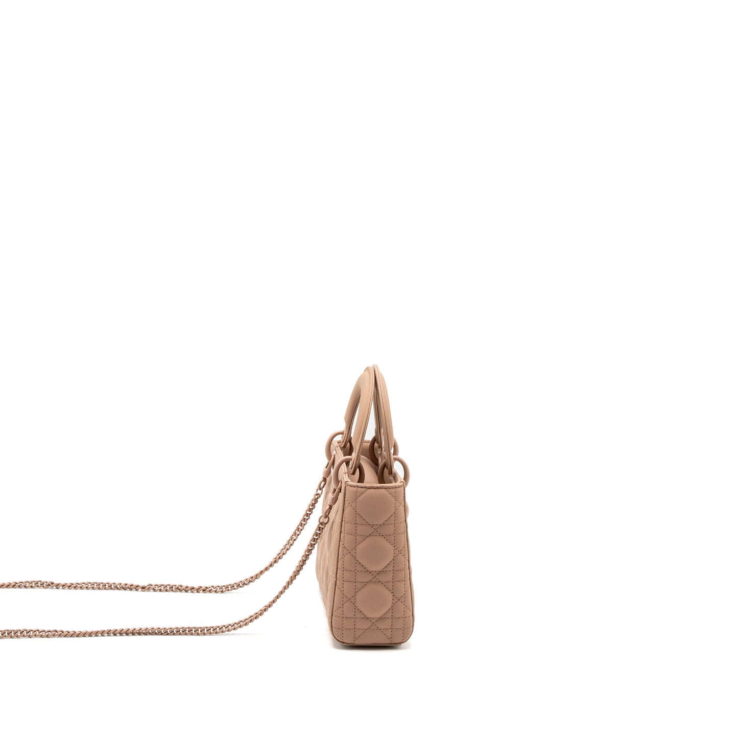 Luxury Dior Mini Lady Luxury Dior Ultra Matte Cannage Calfskin Blush with Blush Hardware
