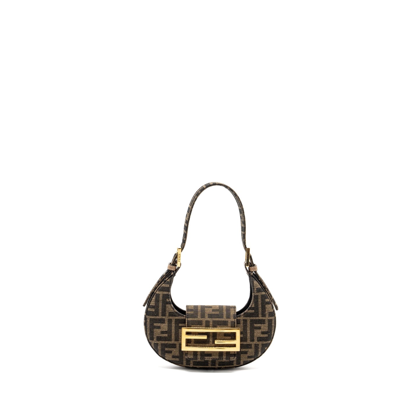 FENDI Mini cookie bag FF Fabric jacquard GHW
