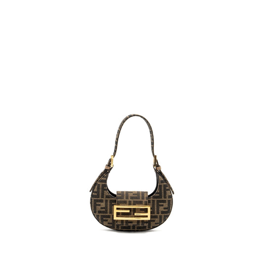 FENDI Mini cookie bag FF Fabric jacquard GHW