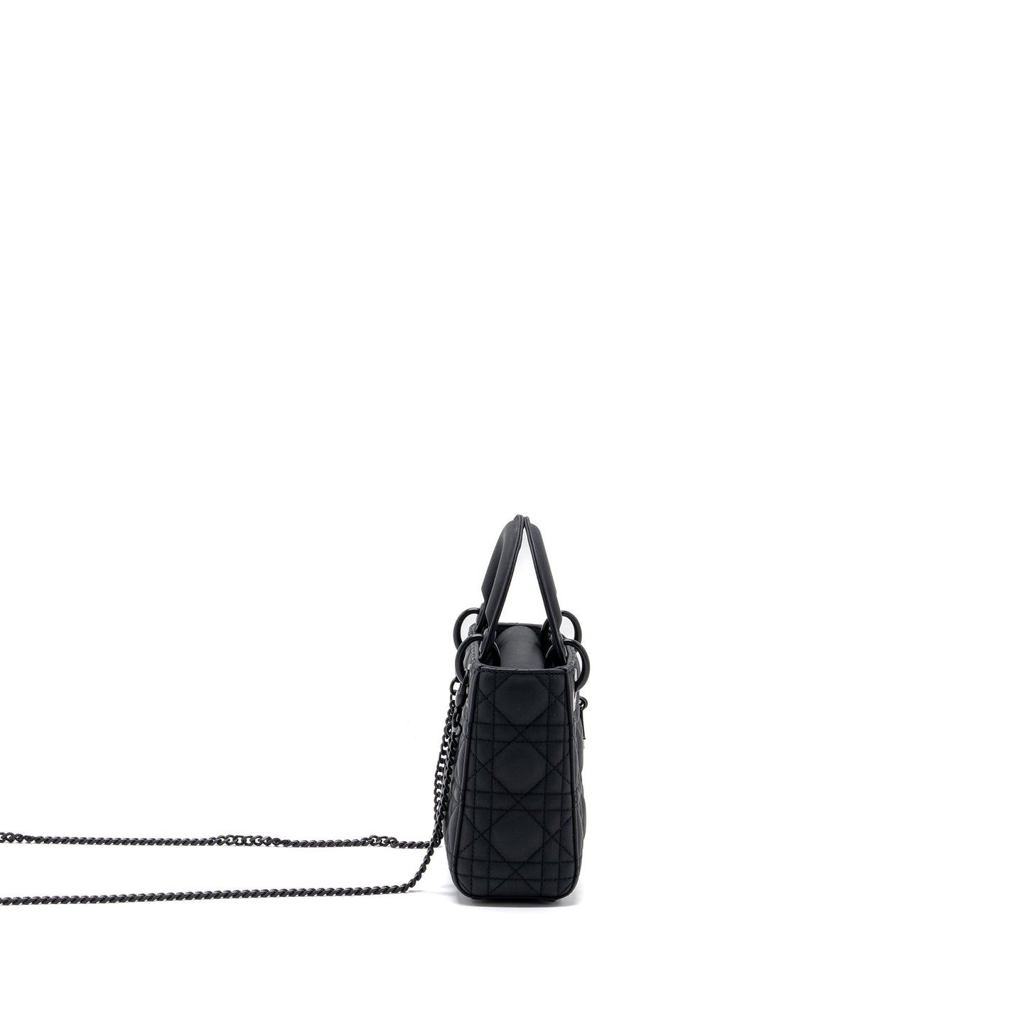 Luxury Dior mini lady Luxury Dior cannage calfskin black with black hardware