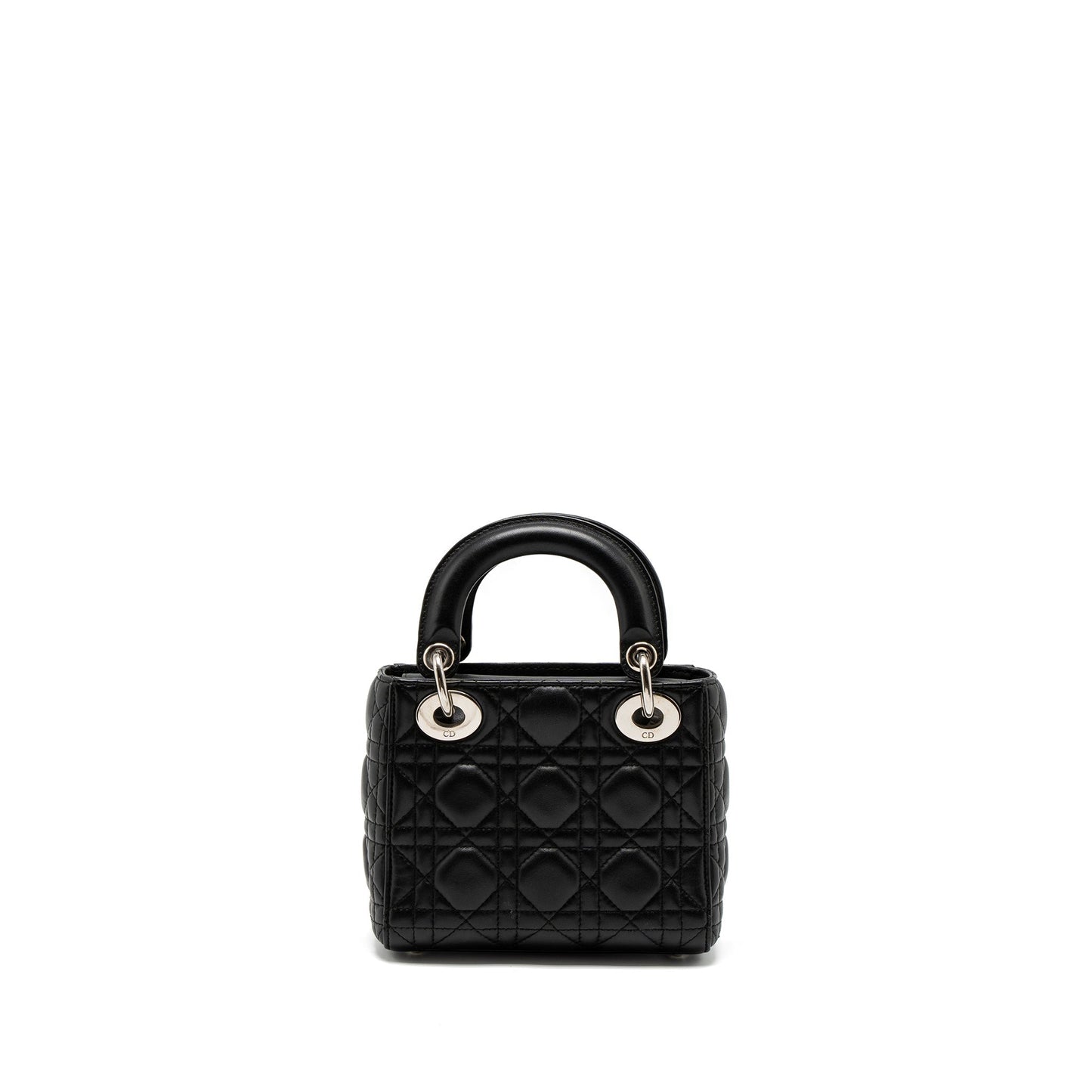 Luxury Dior Mini Lady Luxury Dior Lambskin Black SHW