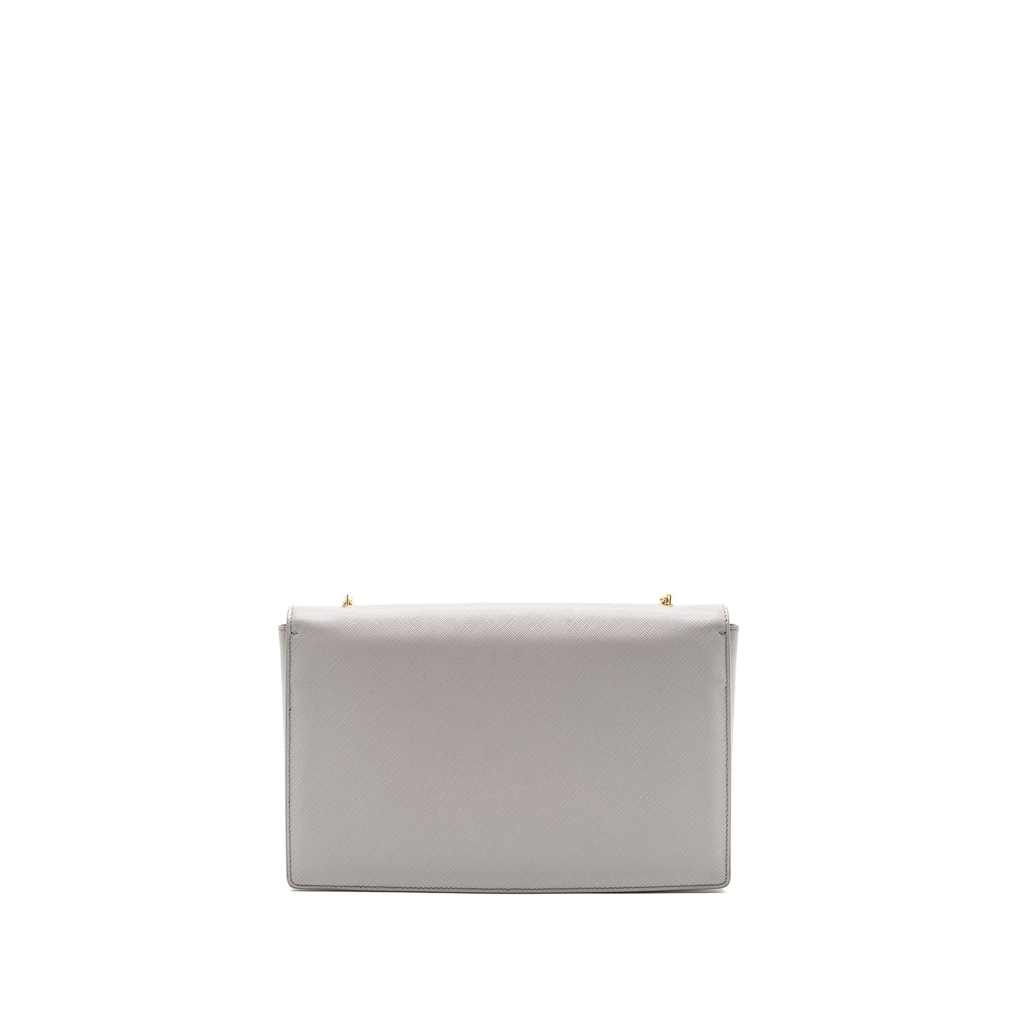 Ferragamo Ginny chain bag calfskin light grey LGHW