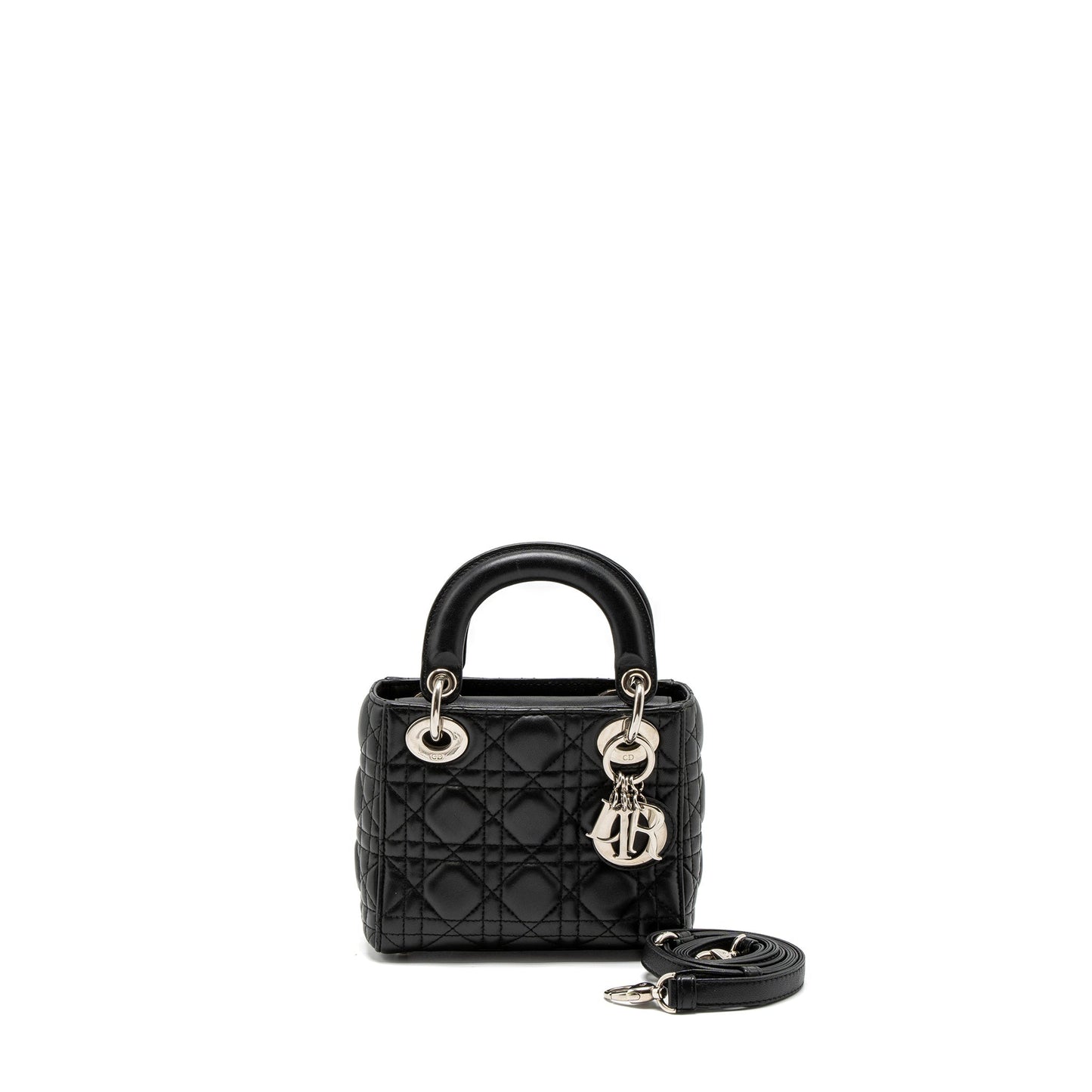 Luxury Dior Mini Lady Luxury Dior Lambskin Black SHW