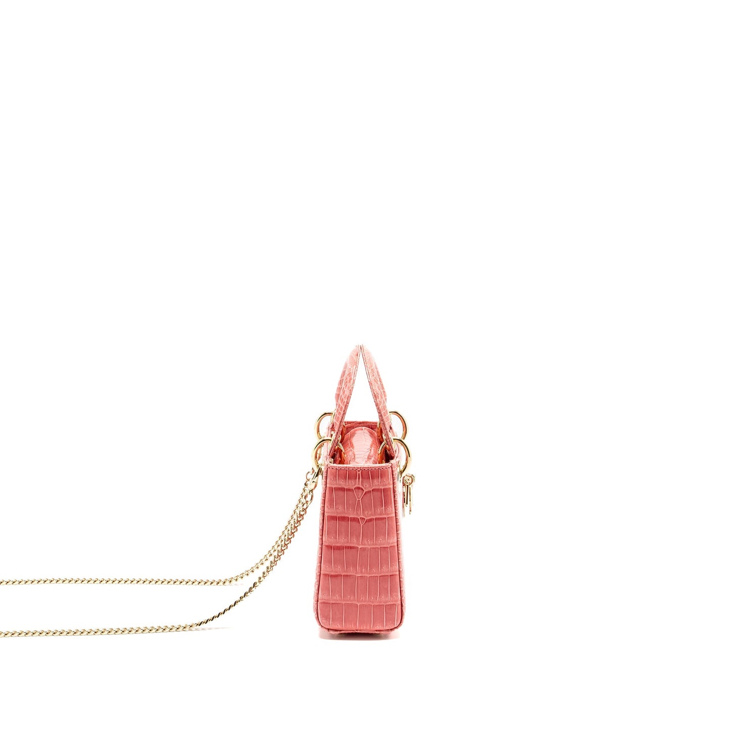 Luxury Dior Mini Lady Luxury Dior Crocodile Pink LGHW