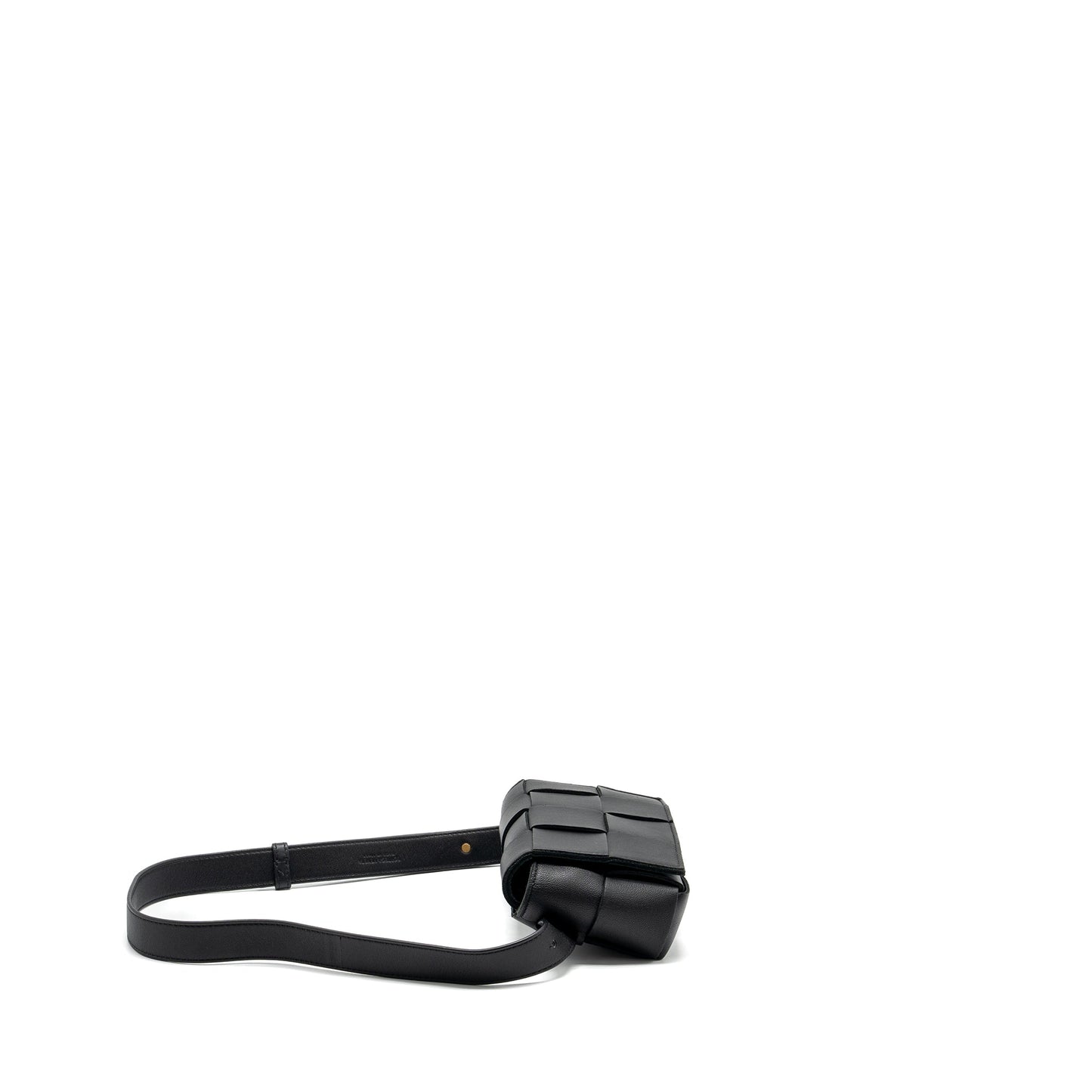 Bottega Veneta Cassette Belt Bag Lambskin Black GHW