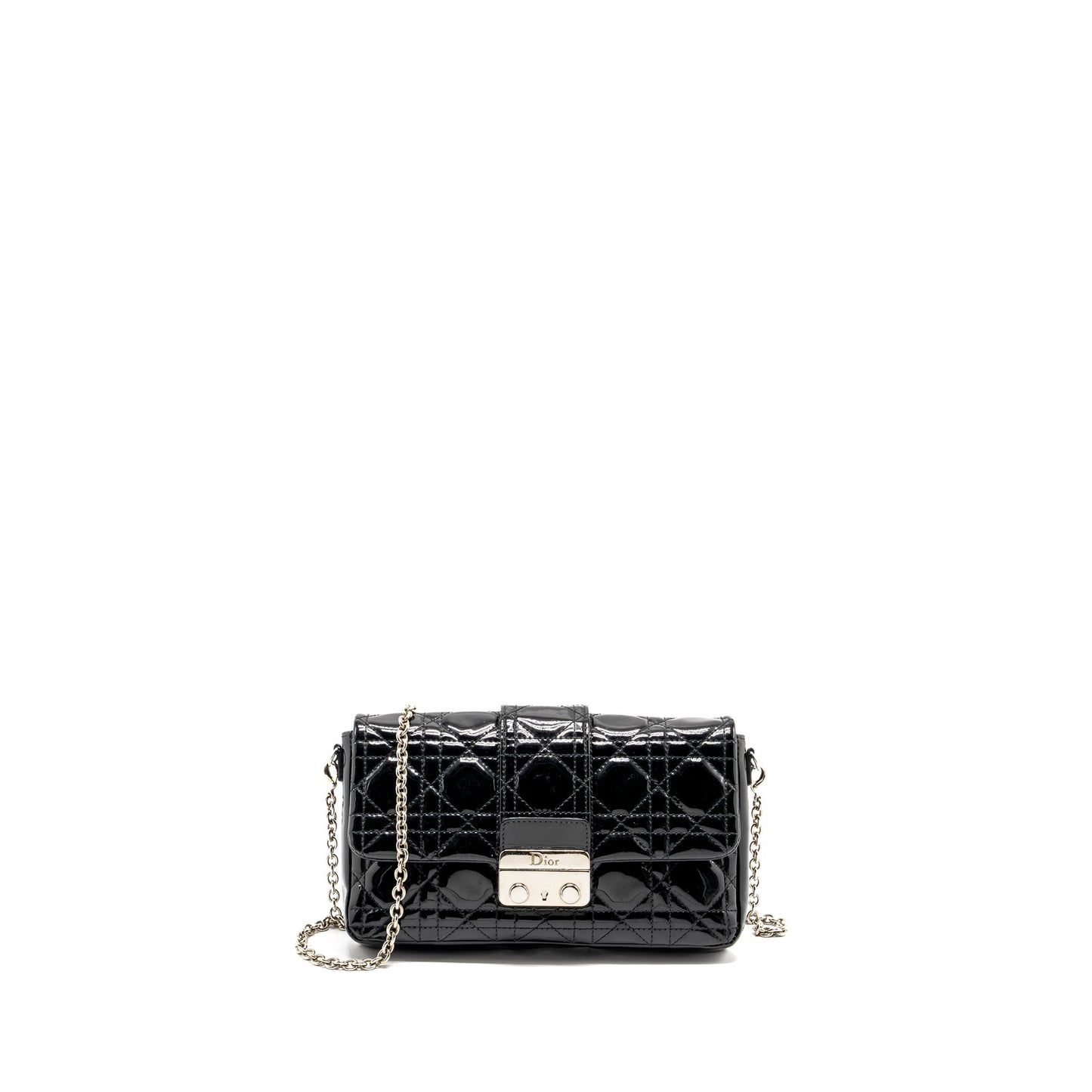 Luxury Dior Miss Luxury Dior Pochette Patent Black SHW