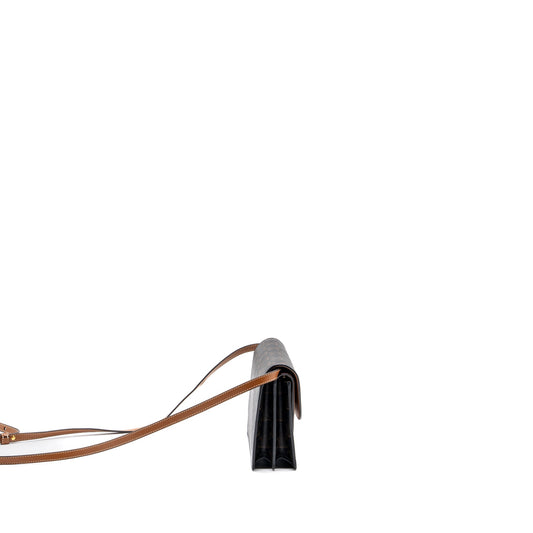 Celine Wallet On Strap Triomphe Canvas/Smooth Lambskin Tan GHW