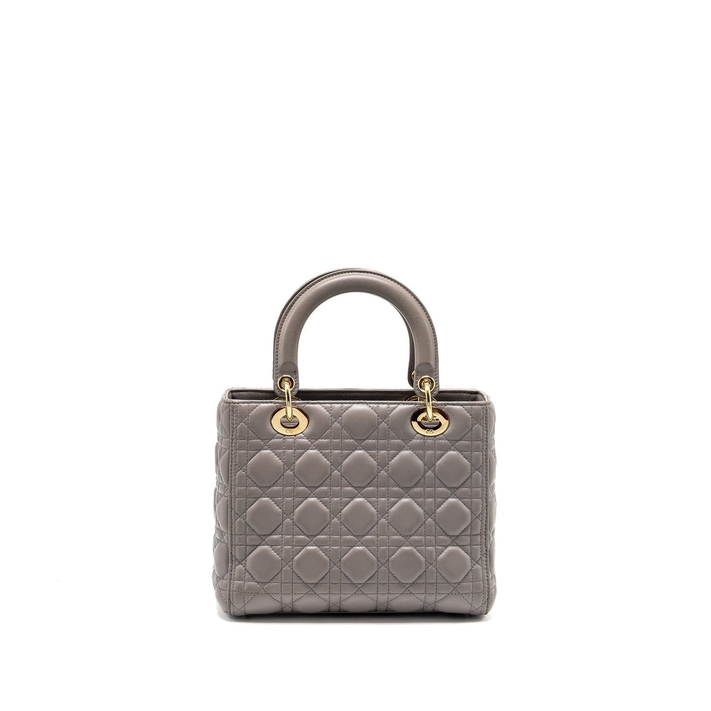 Luxury Dior Medium Lady Luxury Dior Lambskin Grey LGHW