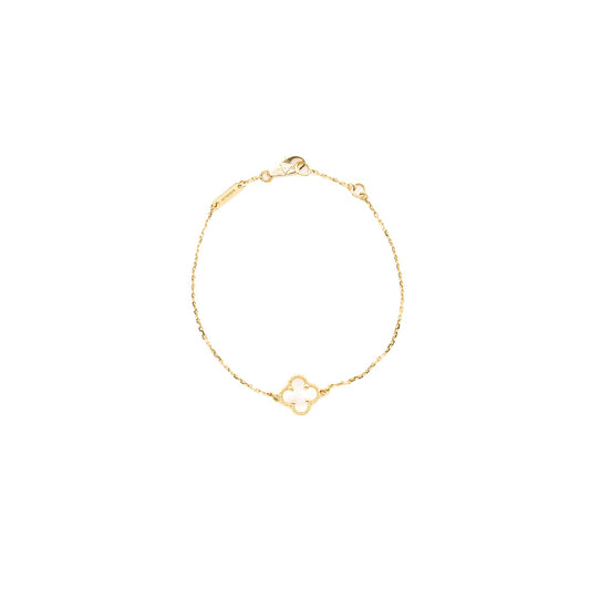 Van Cleef & Arpels Sweet Alhambra Bracelet Mother of Pearl Yellow Gold