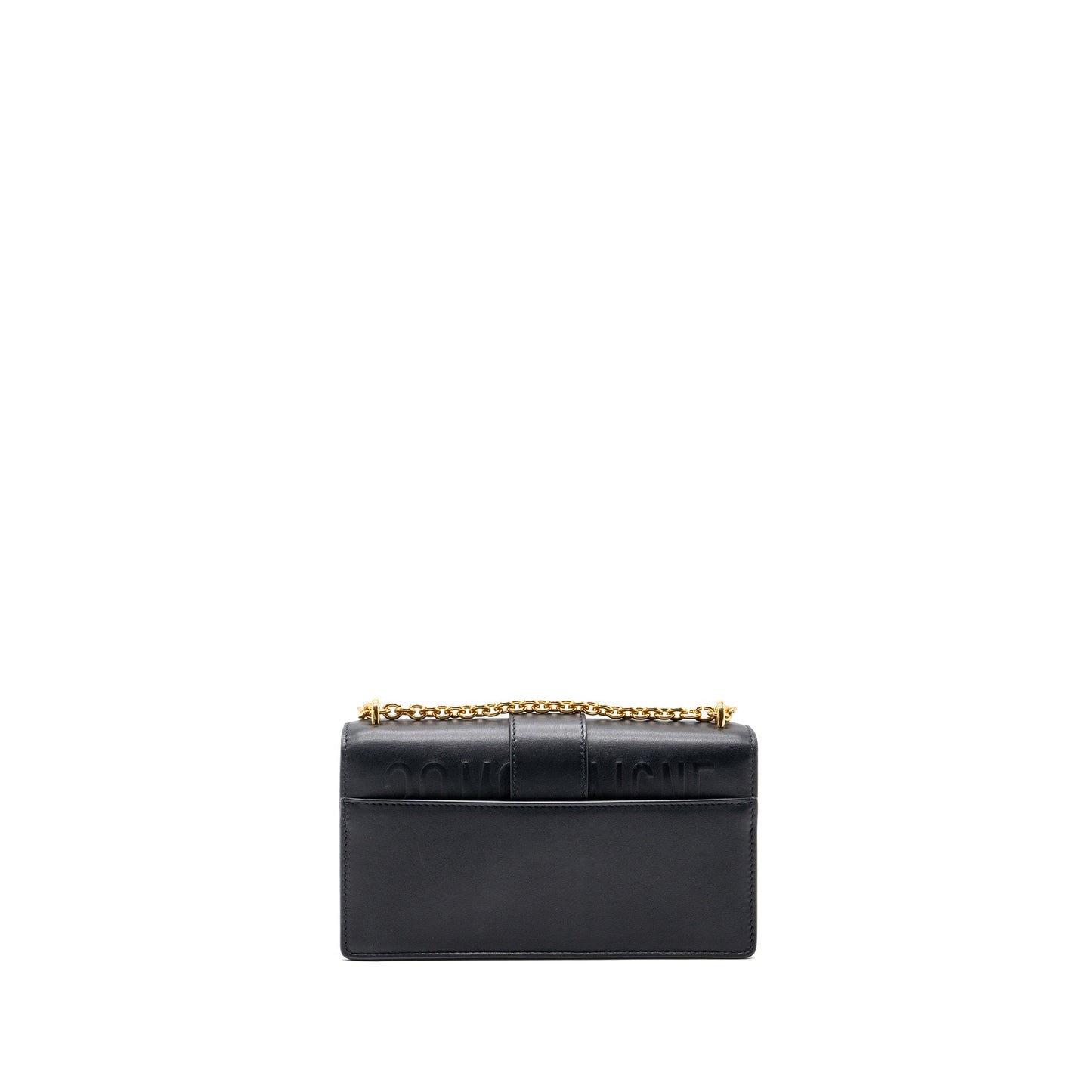 Luxury Dior 30 Montaigne East-West Bag With Chain Calfskin Black GHW