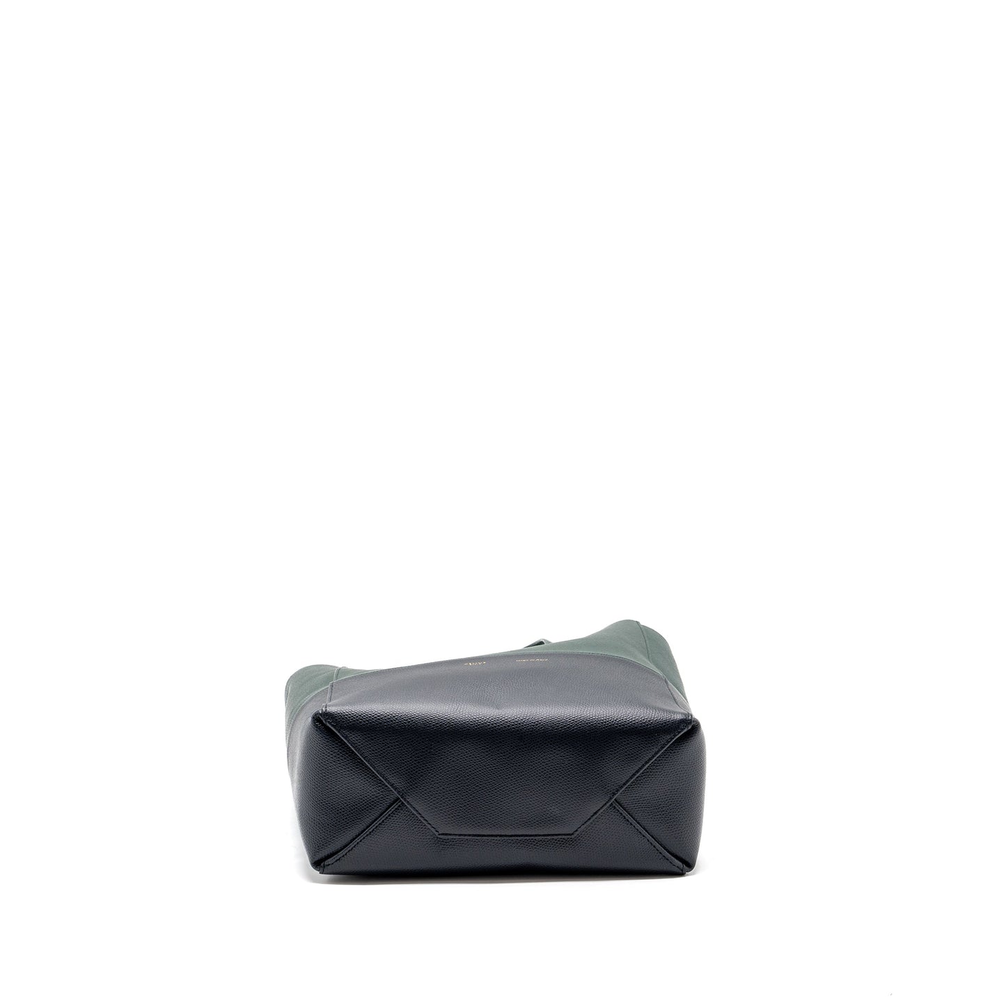 Celine vertical cabas calfskin green / navy GHW