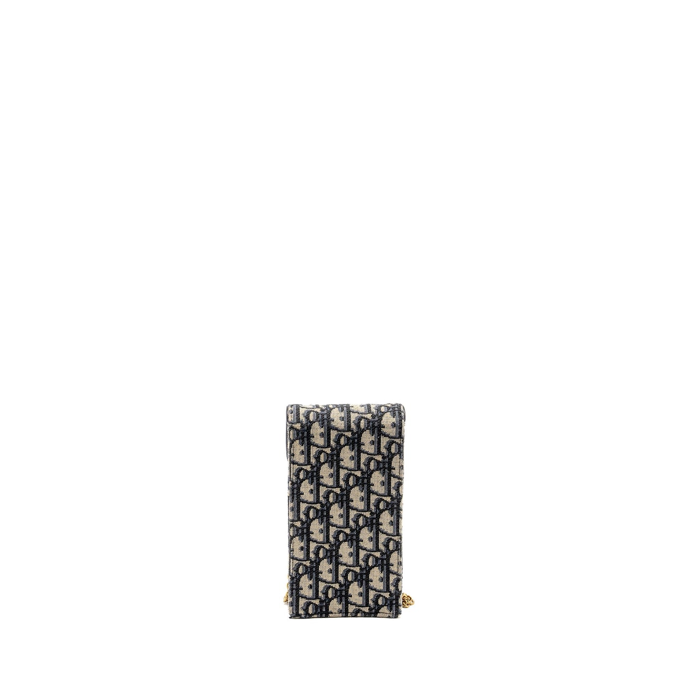 Luxury Dior Saddle Phone Pouch Blue Oblique Jacquard GHW