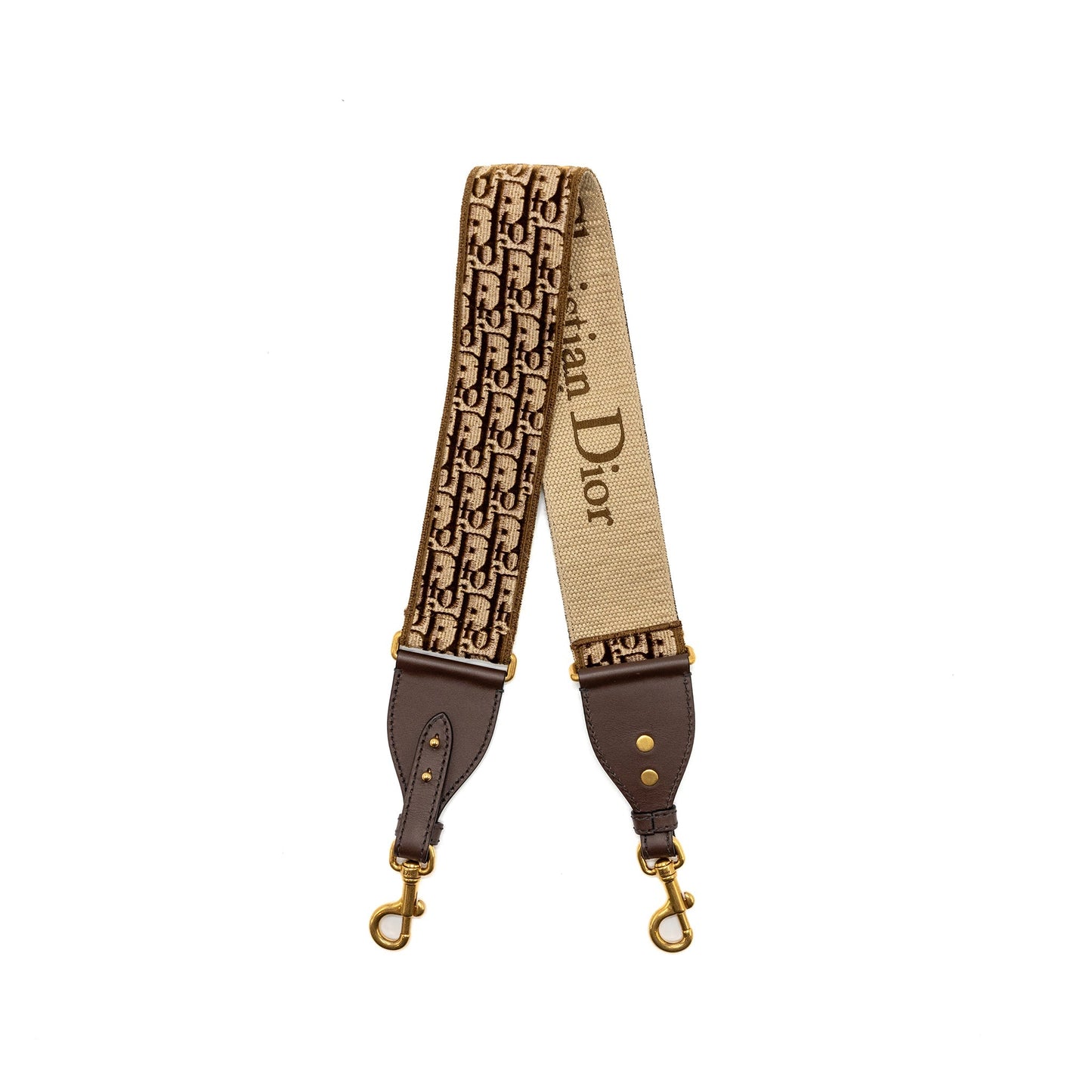 Luxury Dior shoulder strap canvas brown oblique GHW