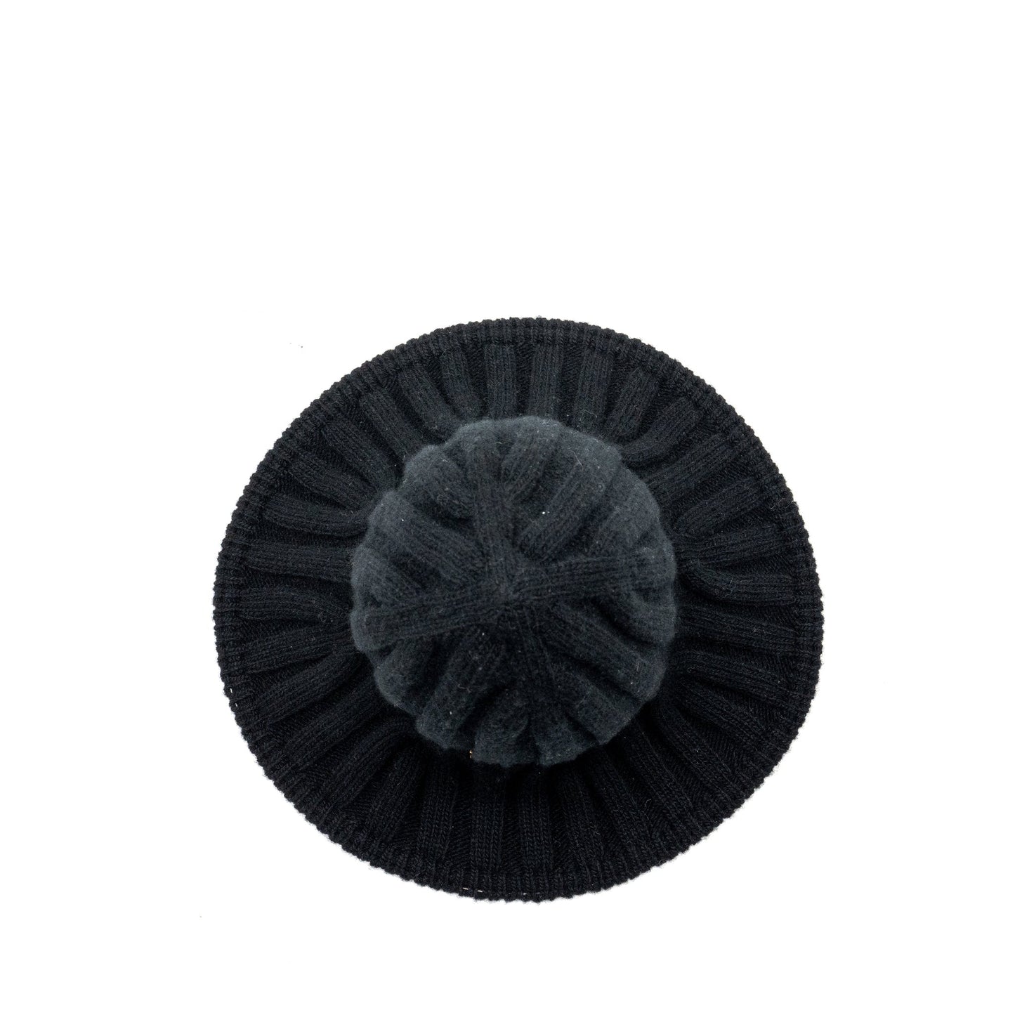 Luxury Dior Letter Logo Wire-Brimmed Beanie Wool Black