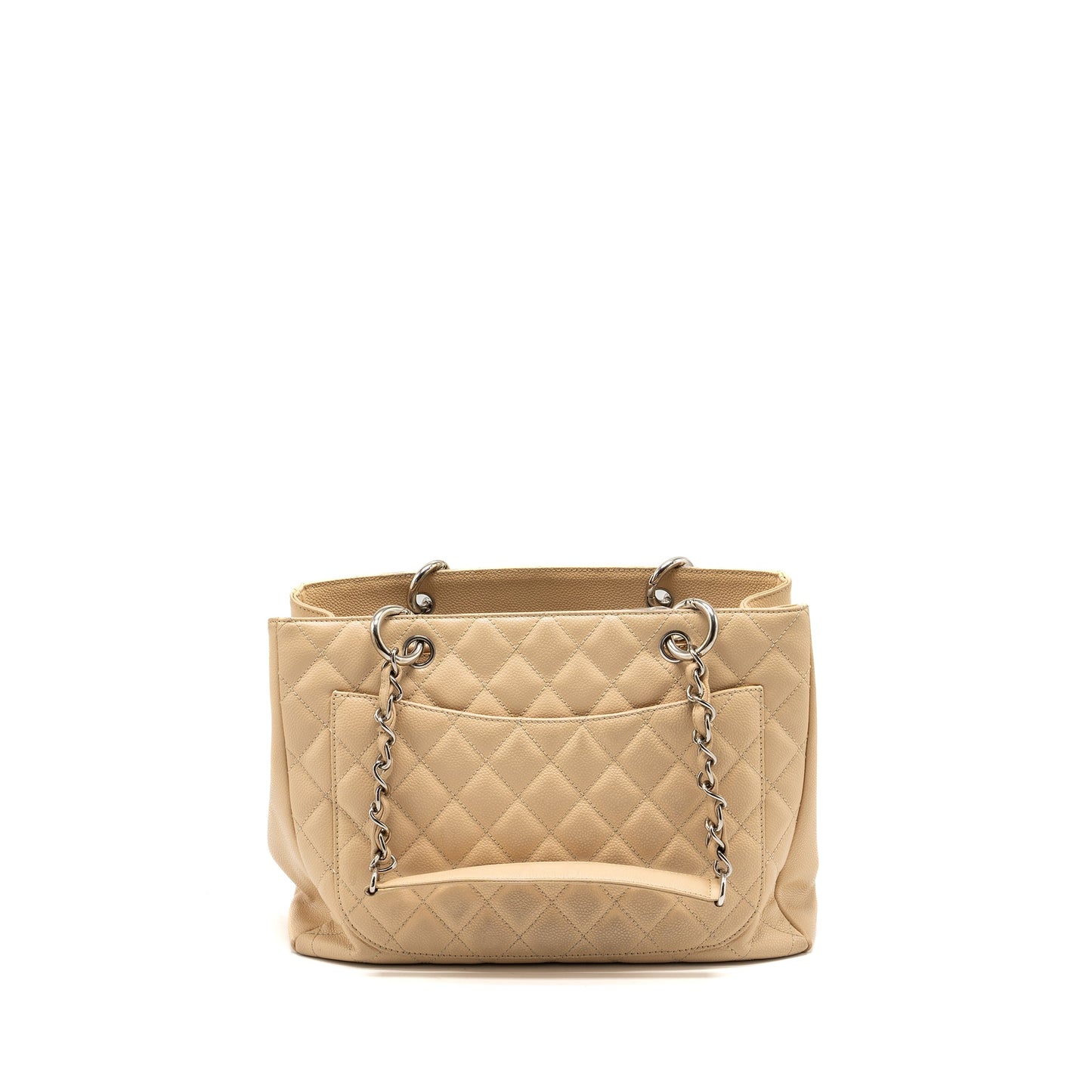 Chanel Grand Shopping Tote Bag caviar beige SHW