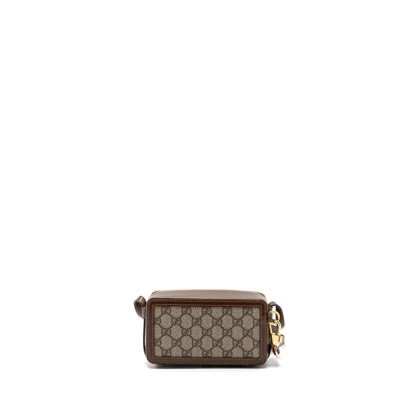 GUCCI MINI CROSSBODY BOX BAG INTERLOCKING GG Supreme CANVAS / LEATHER GHW