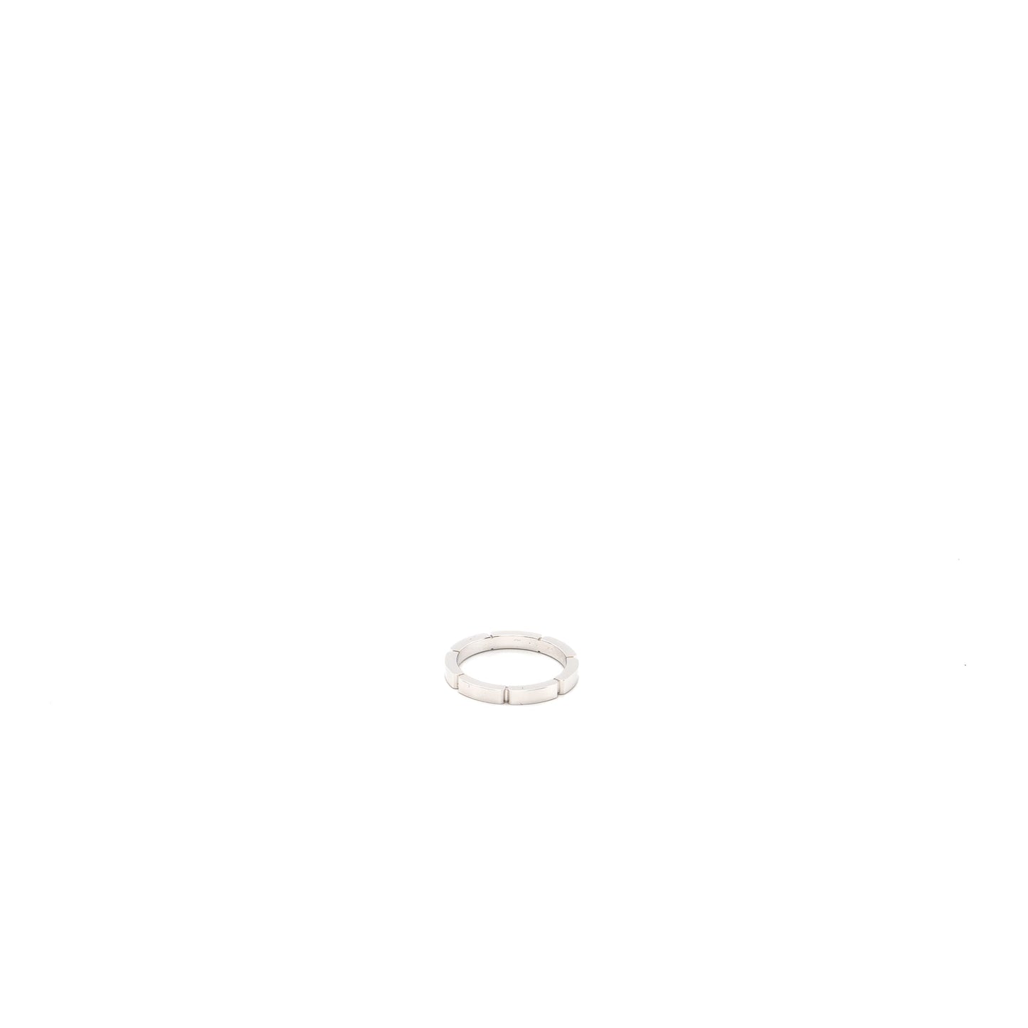 Cartier Size 55 Panthere Link Wedding Band 18K White Gold