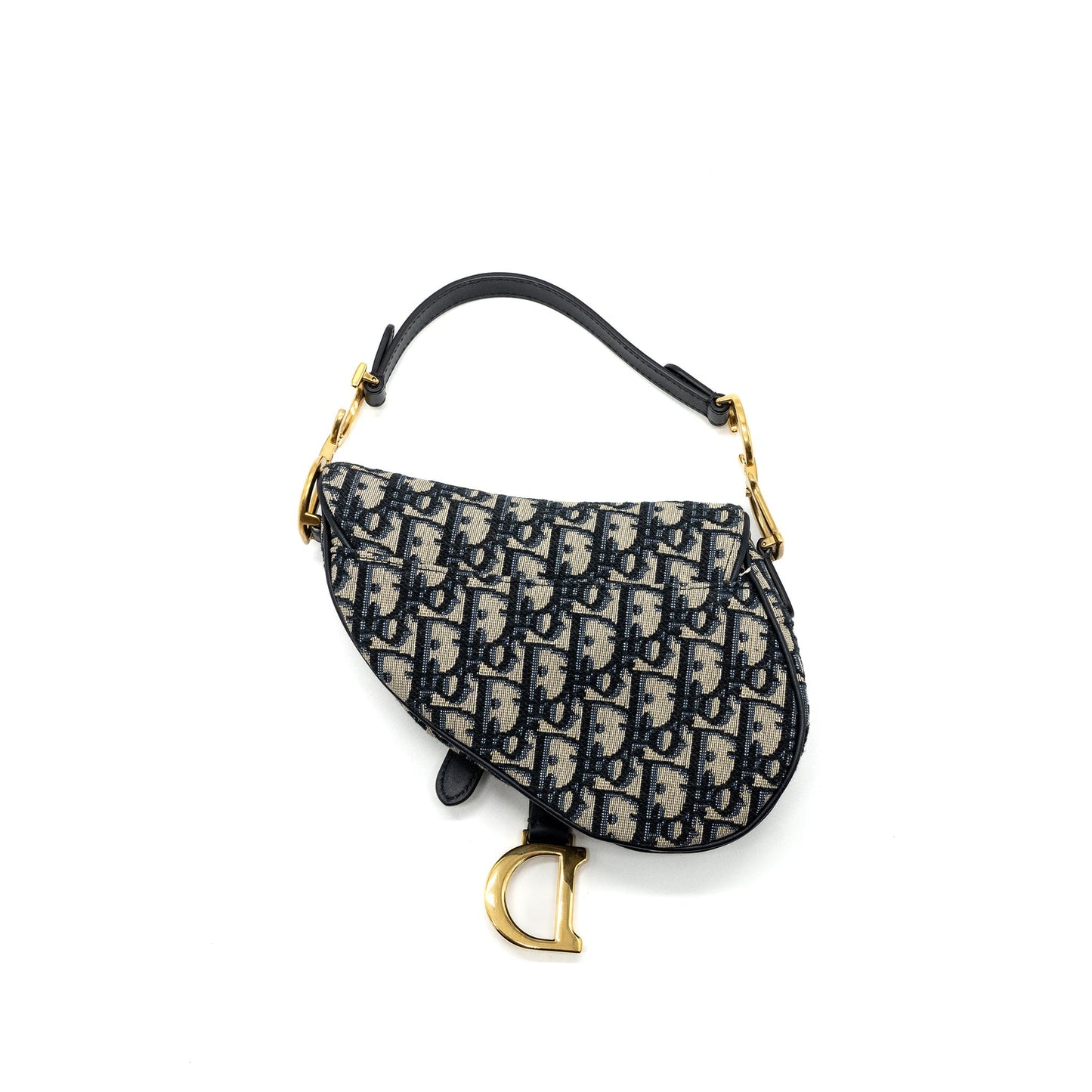 Luxury Dior Mini Saddle Bag Blue Oblique Jacquard GHW