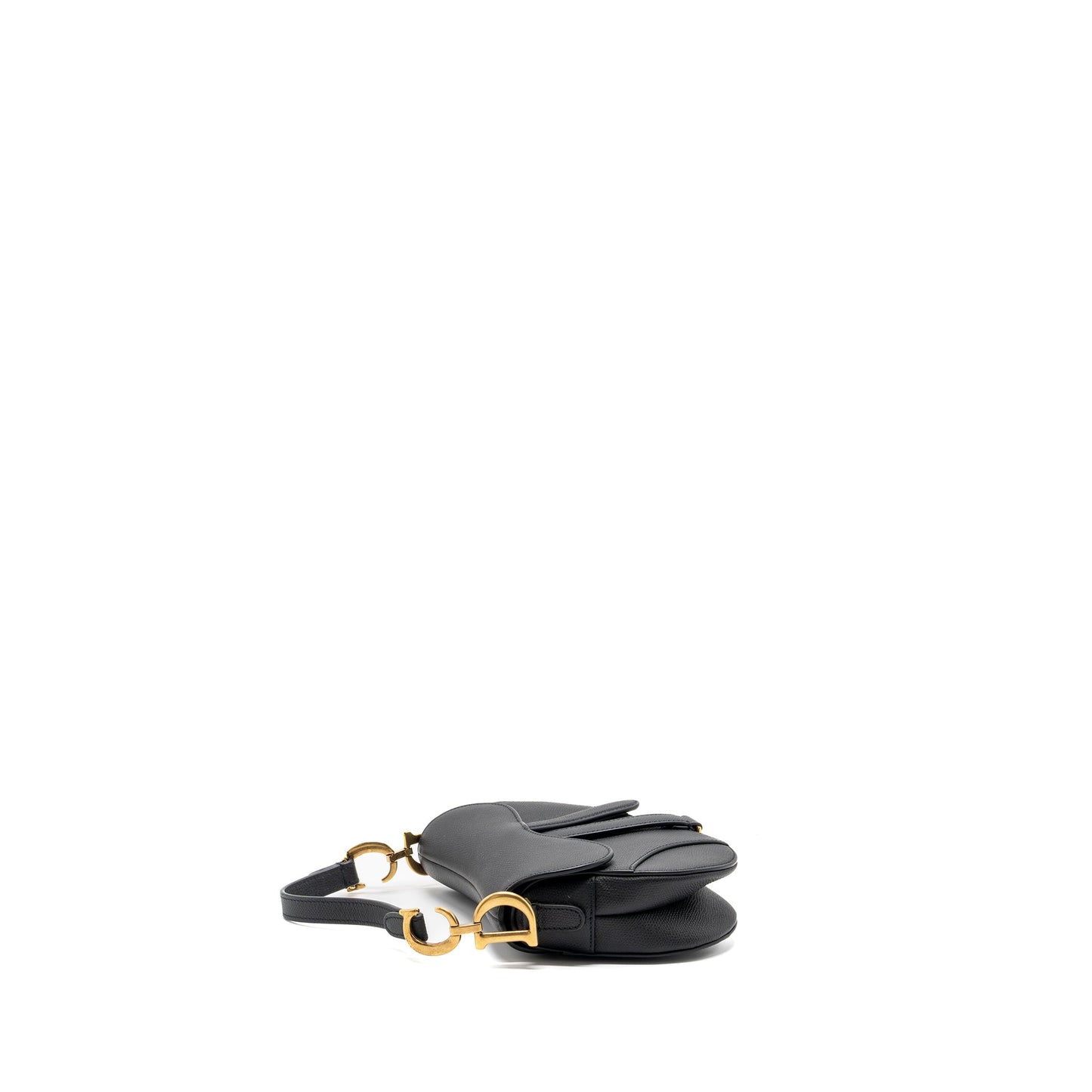 Luxury Dior Mini Saddle Bag Calfskin Black GHW  With An Extra Luxury Dior Strap