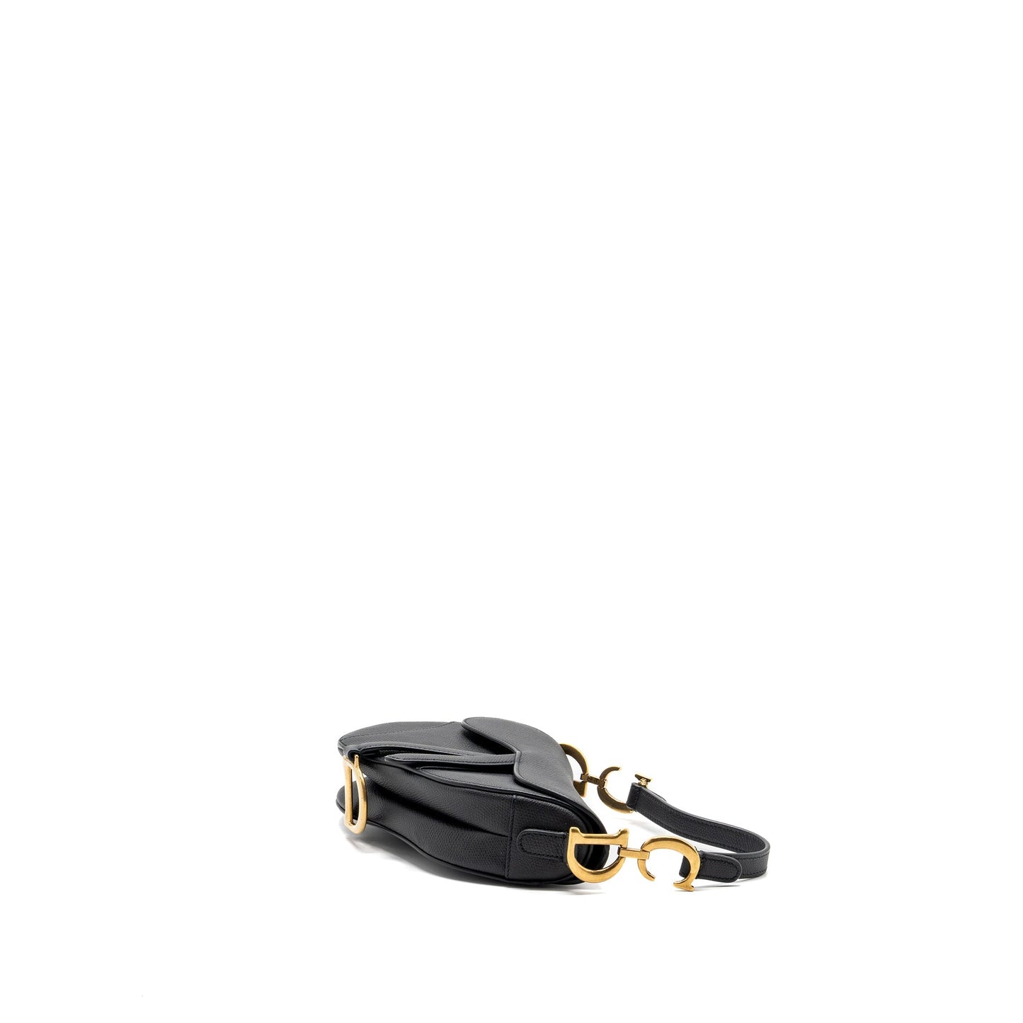 Luxury Dior Mini Saddle Bag Calfskin Black GHW  With An Extra Luxury Dior Strap
