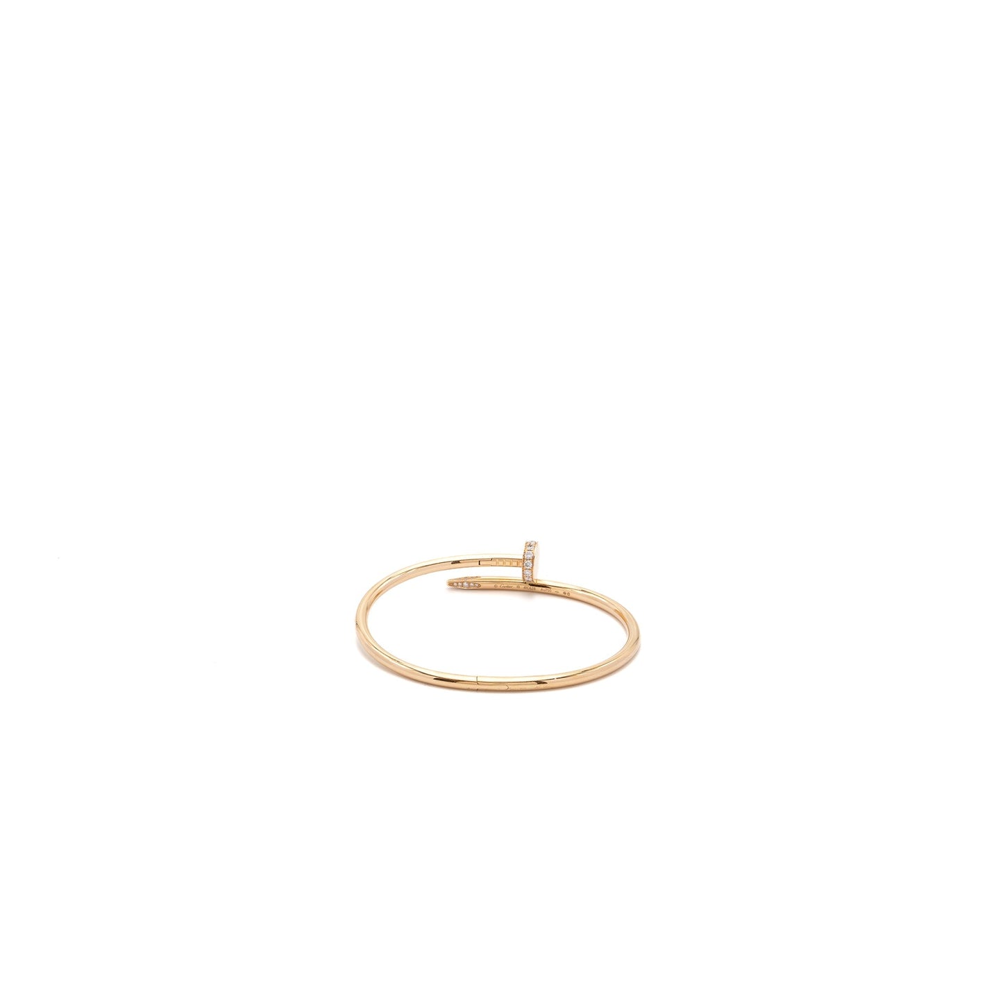 Cartier size 19 Juste en clou bracelet yellow gold diamonds