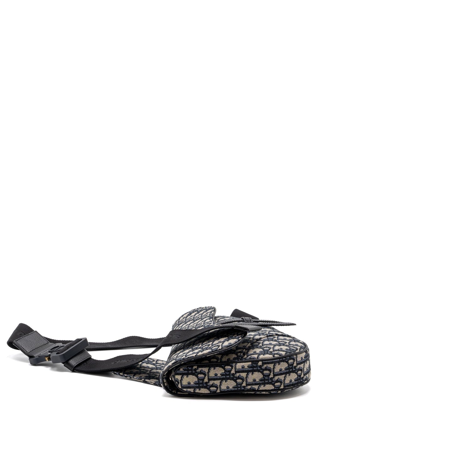Luxury Dior Homme Saddle Bag Luxury Dior Oblique Jacquard Beige/Black GHW