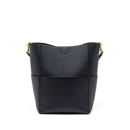 Celine Sangle Bucket Bag Calfskin Navy GHW