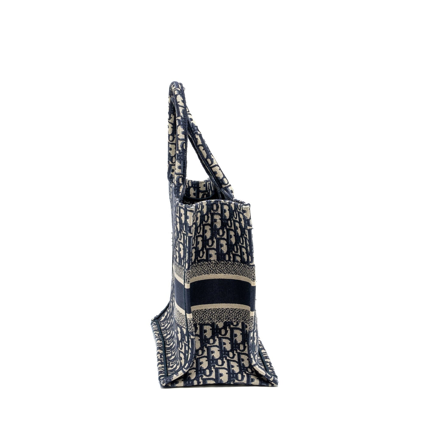 Luxury Dior Medium Book Tote Blue Luxury Dior Oblique Embroidery