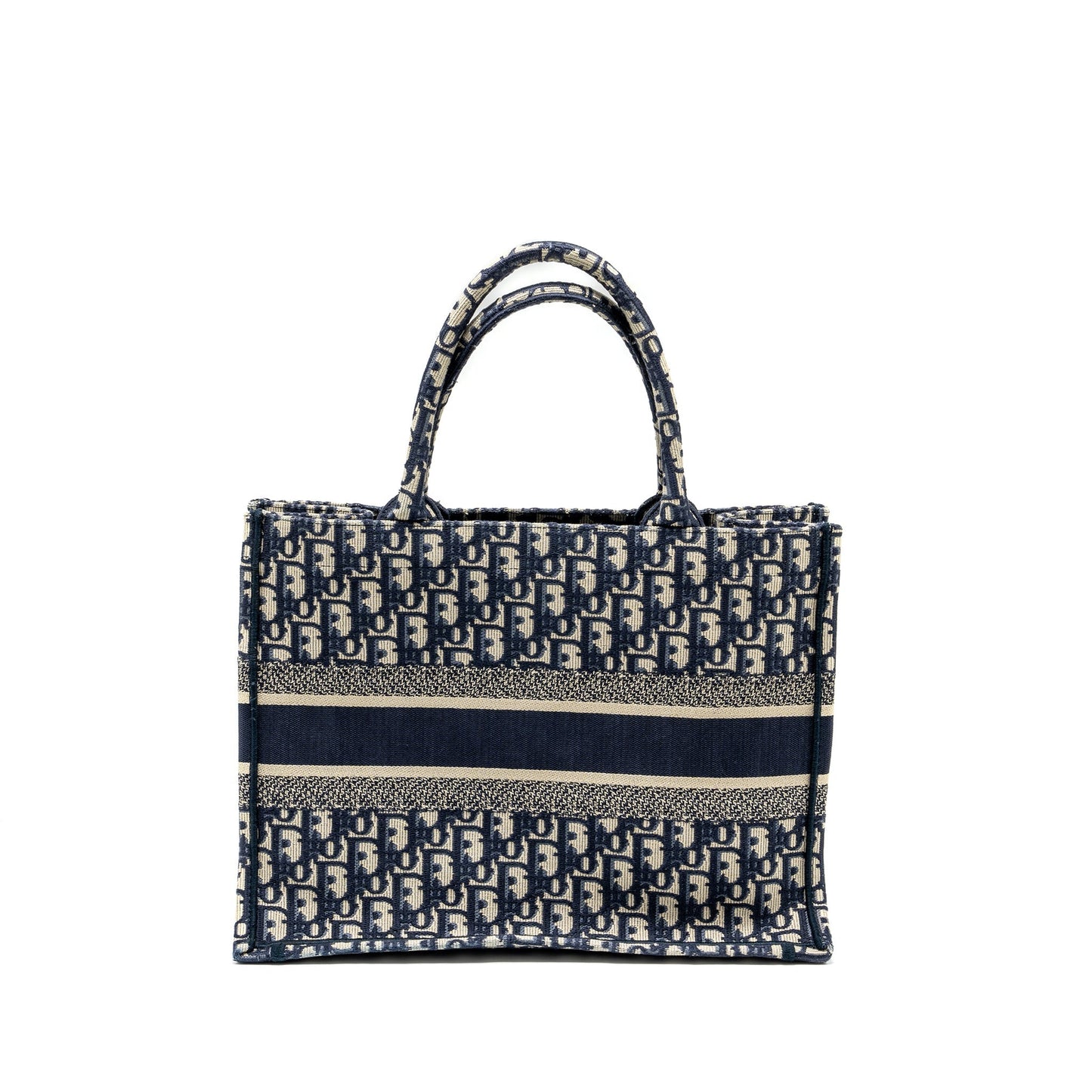 Luxury Dior Medium Book Tote Blue Luxury Dior Oblique Embroidery