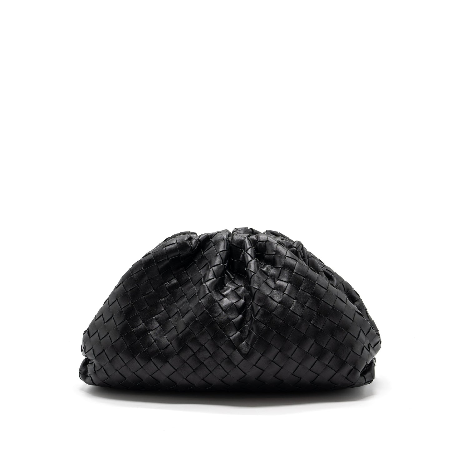 Bottega Veneta Pouch Intrecciato leather clutch lambskin black