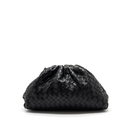 Bottega Veneta Pouch Intrecciato leather clutch lambskin black
