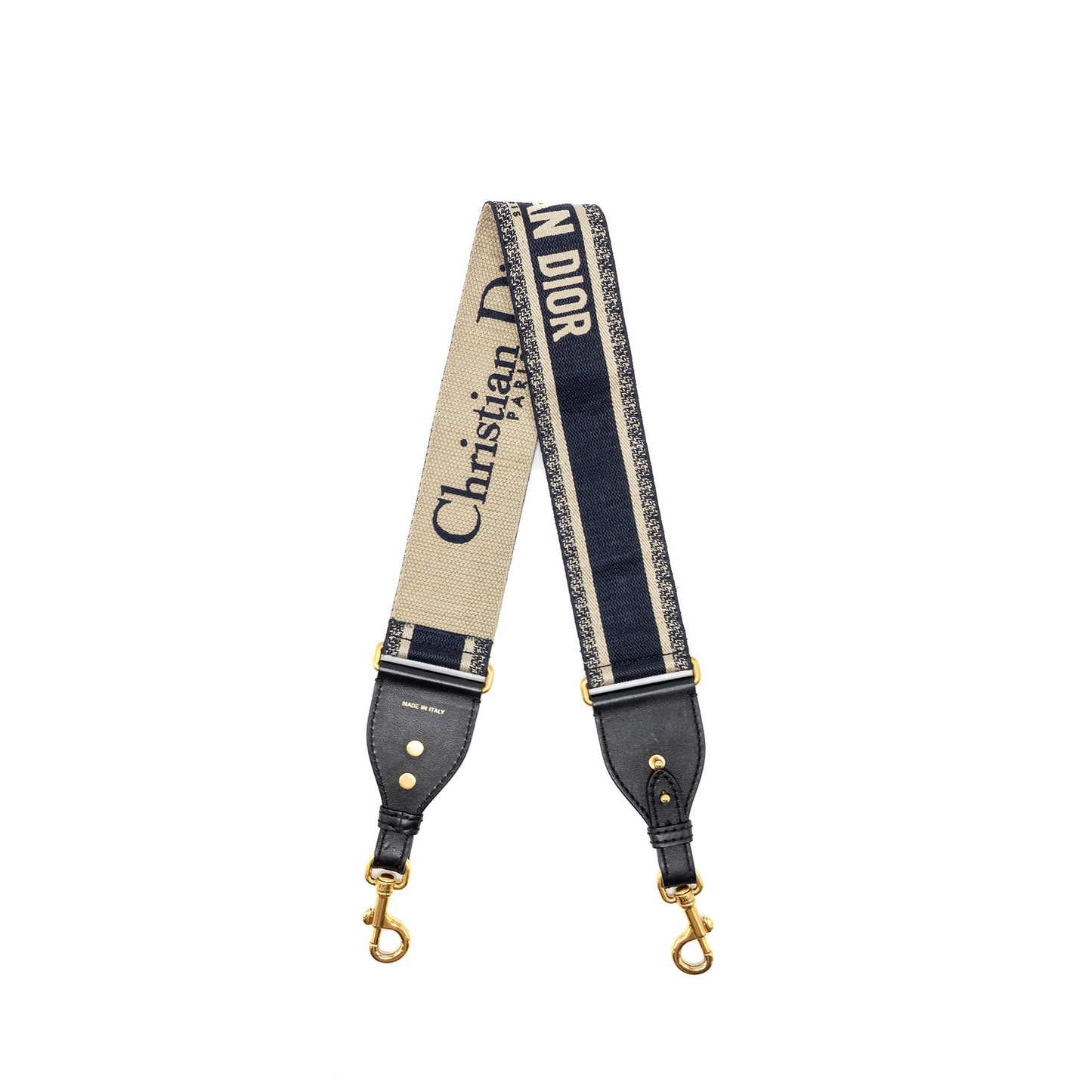 Luxury Dior Shoulder Strap Oblique Canvas Black/Navy GHW