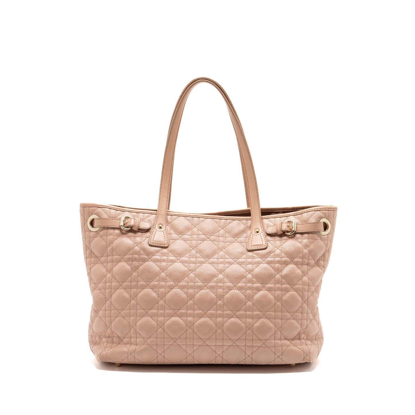 Luxury Dior small shopping tote bag light pink GHW