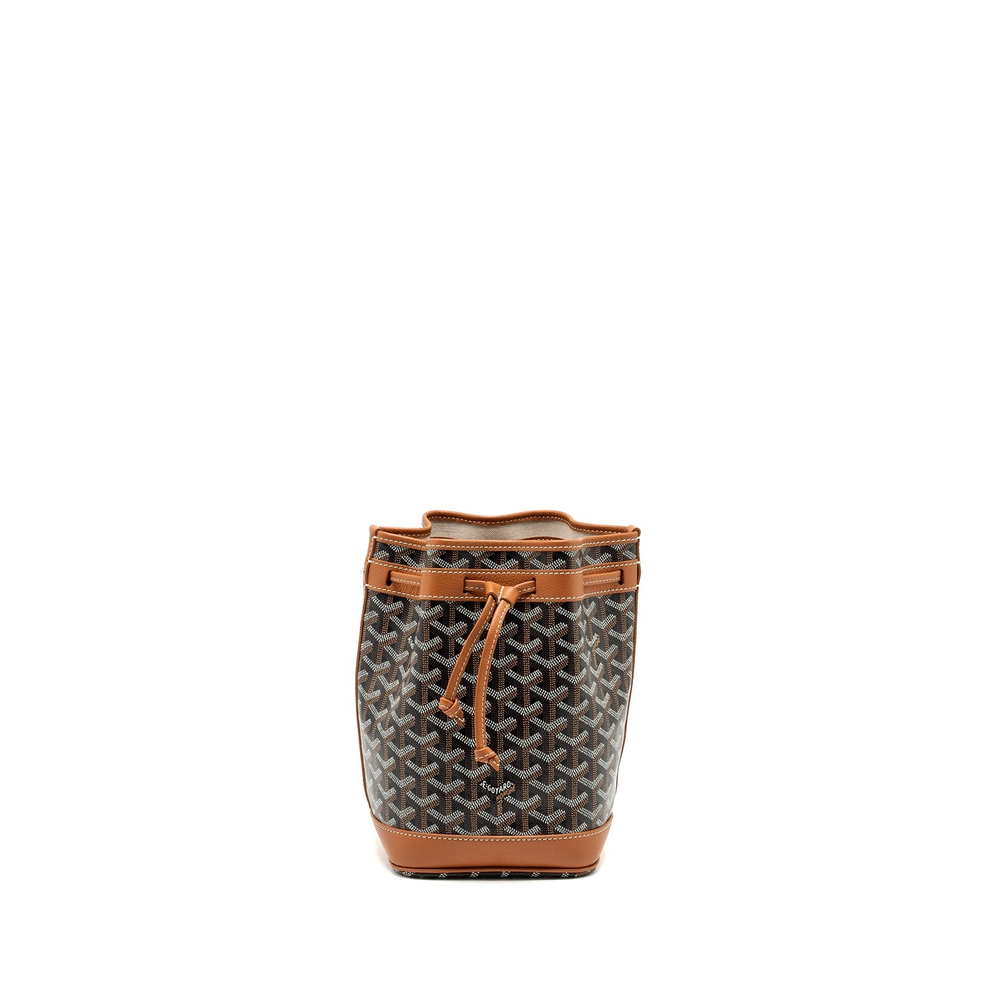 Goyard Petit Flot Bucket Bag Canvas / calfskin brow SHW