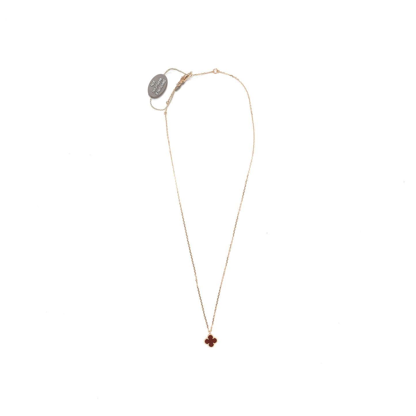 Van Cleef & Arpels Sweet Alhambra Pendant Carnelian Rose Gold