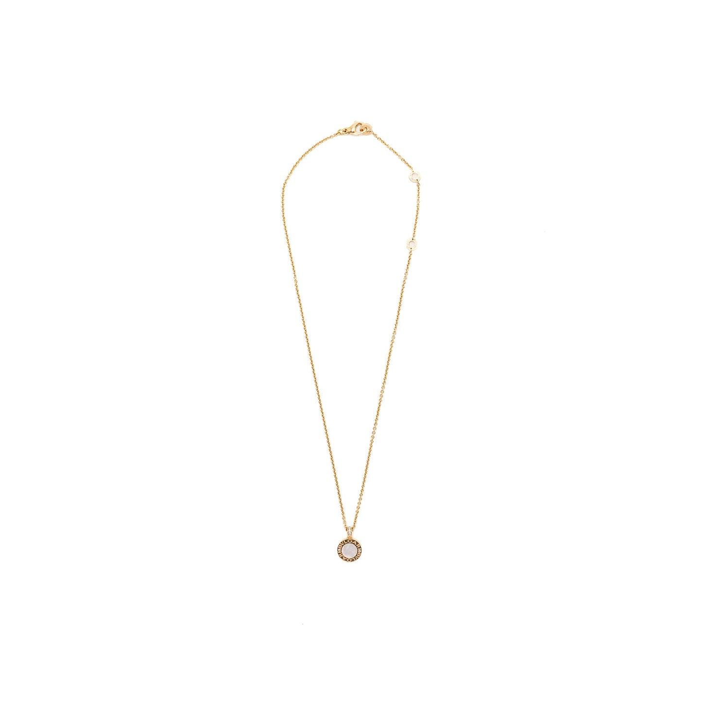 Bvlgari double sided Bvlgari necklace 18 kt rose gold / black oynx / mother of pearl