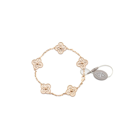 Van Cleef & Arpels Vintage Alhambra 5-Motif Bracelet Rose Gold
