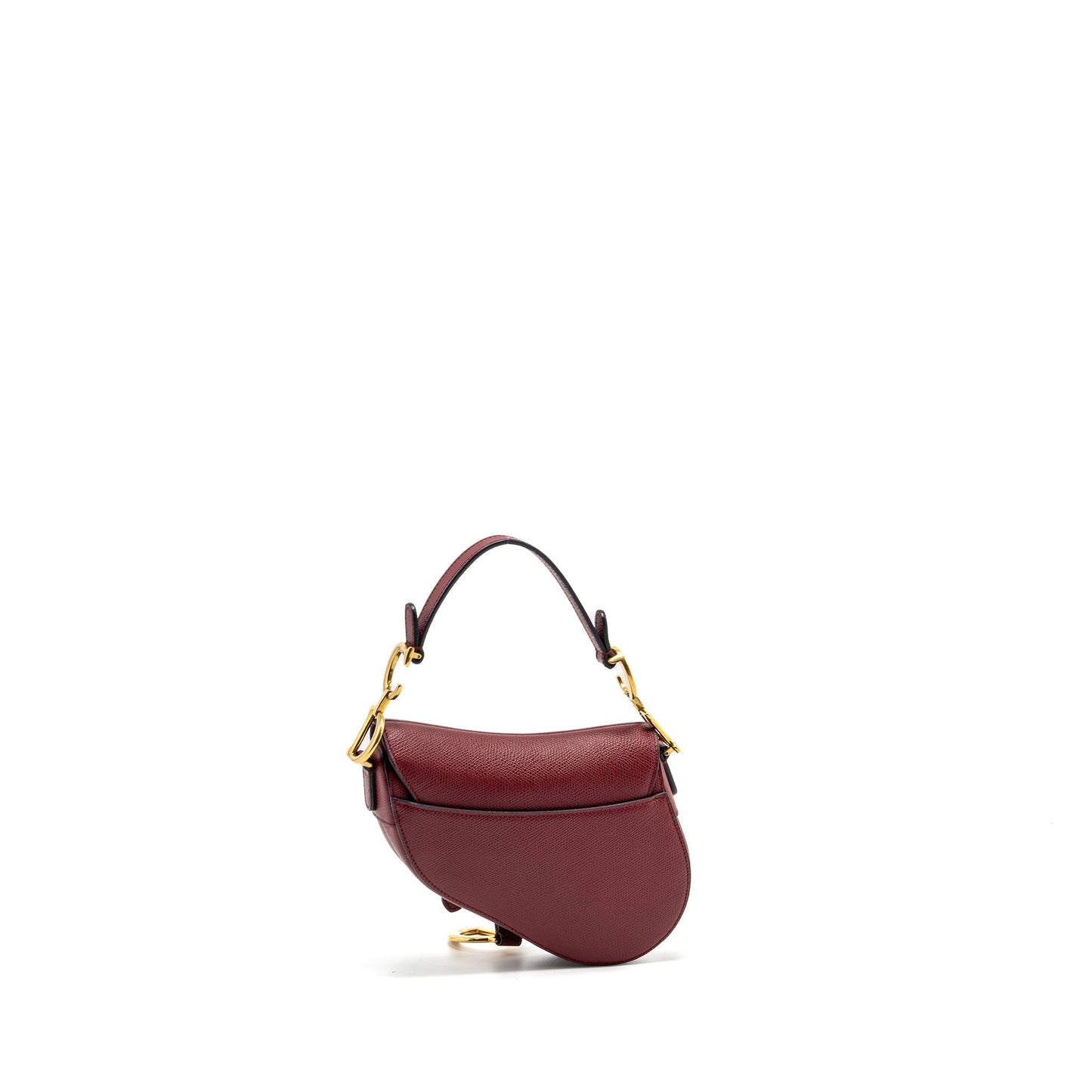 Luxury Dior Mini Saddle bag calfskin red GHW